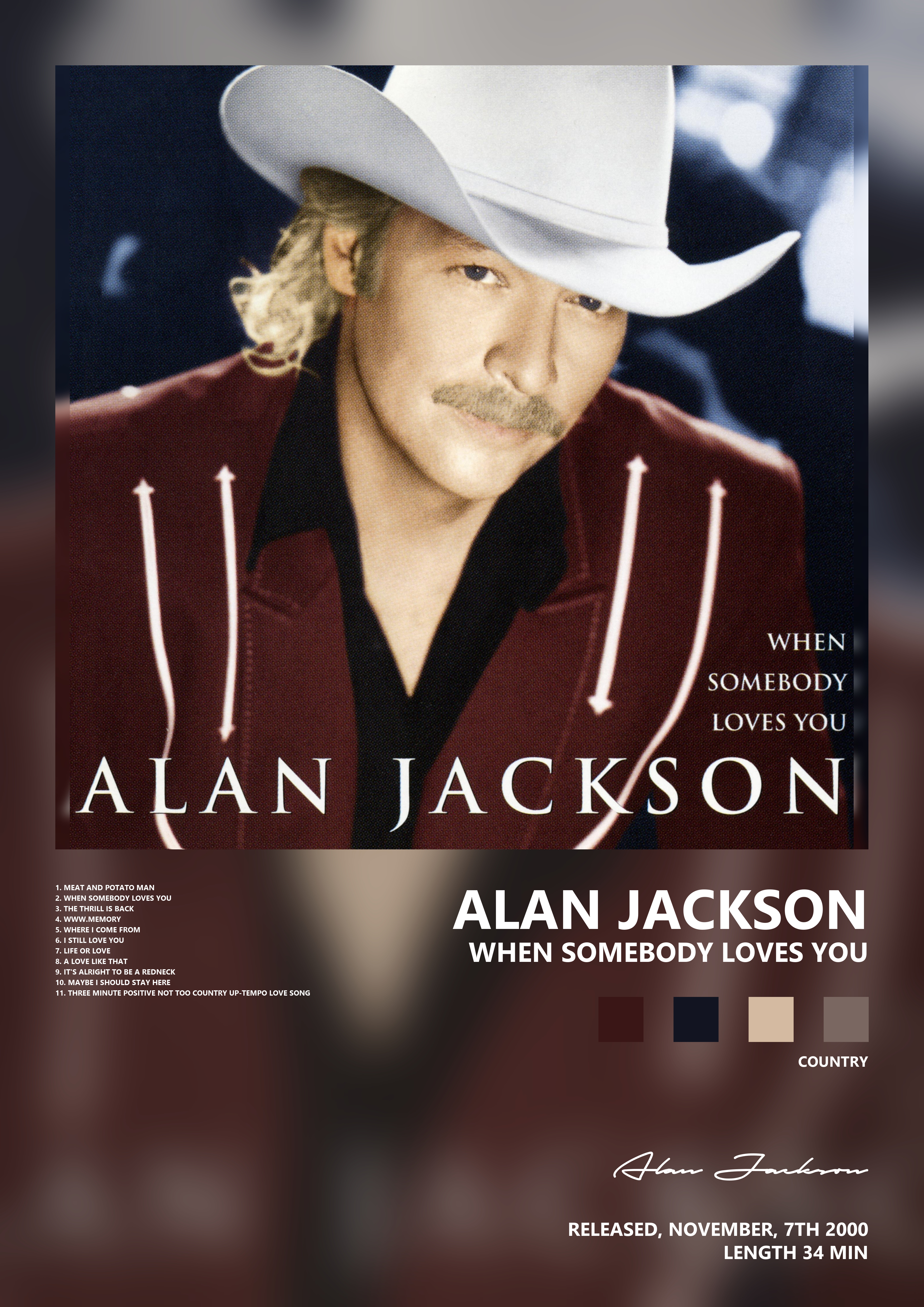 Music poster: Alan Jackson - When Somebody Loves You