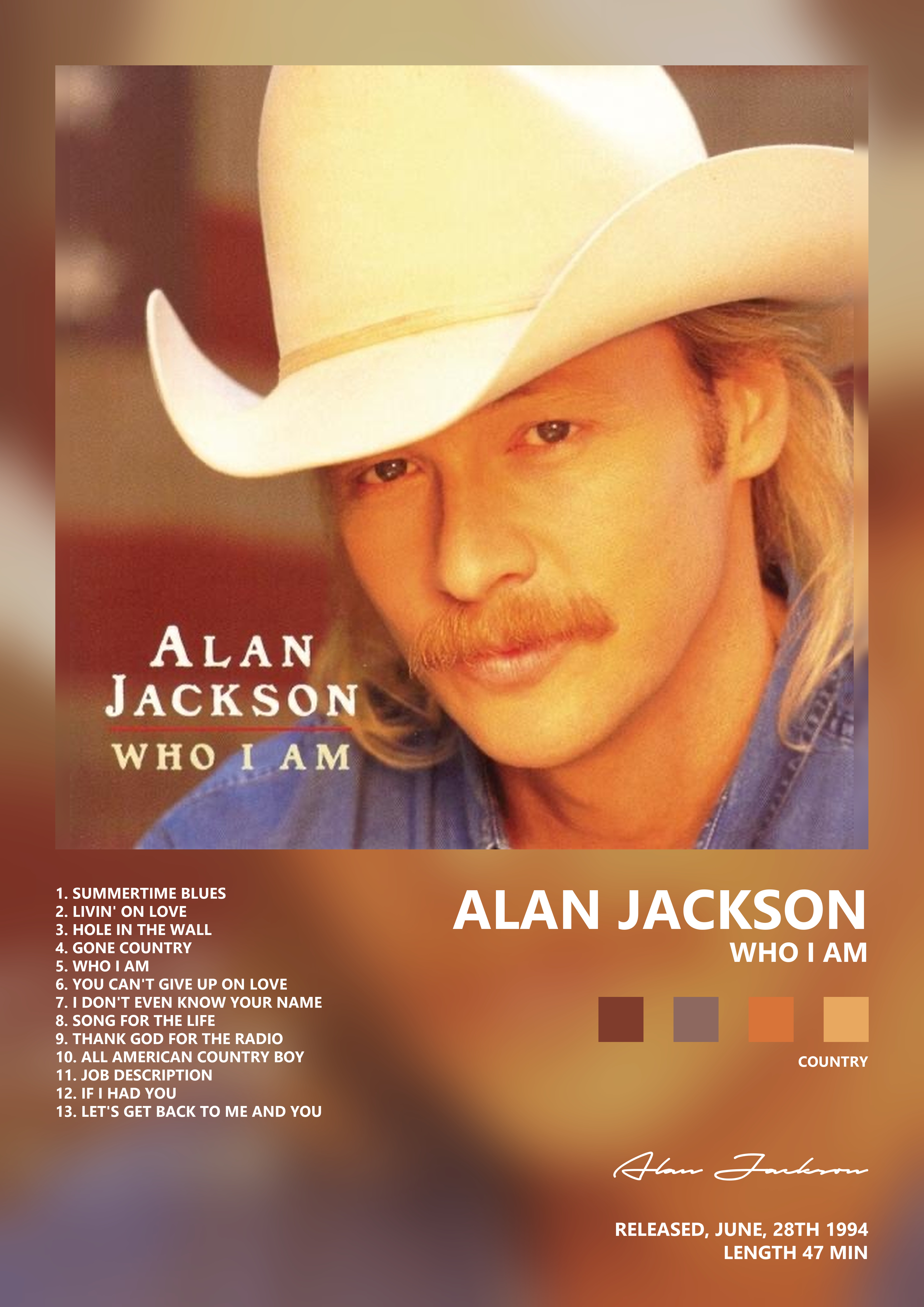 Music poster: Alan Jackson - Who I Am