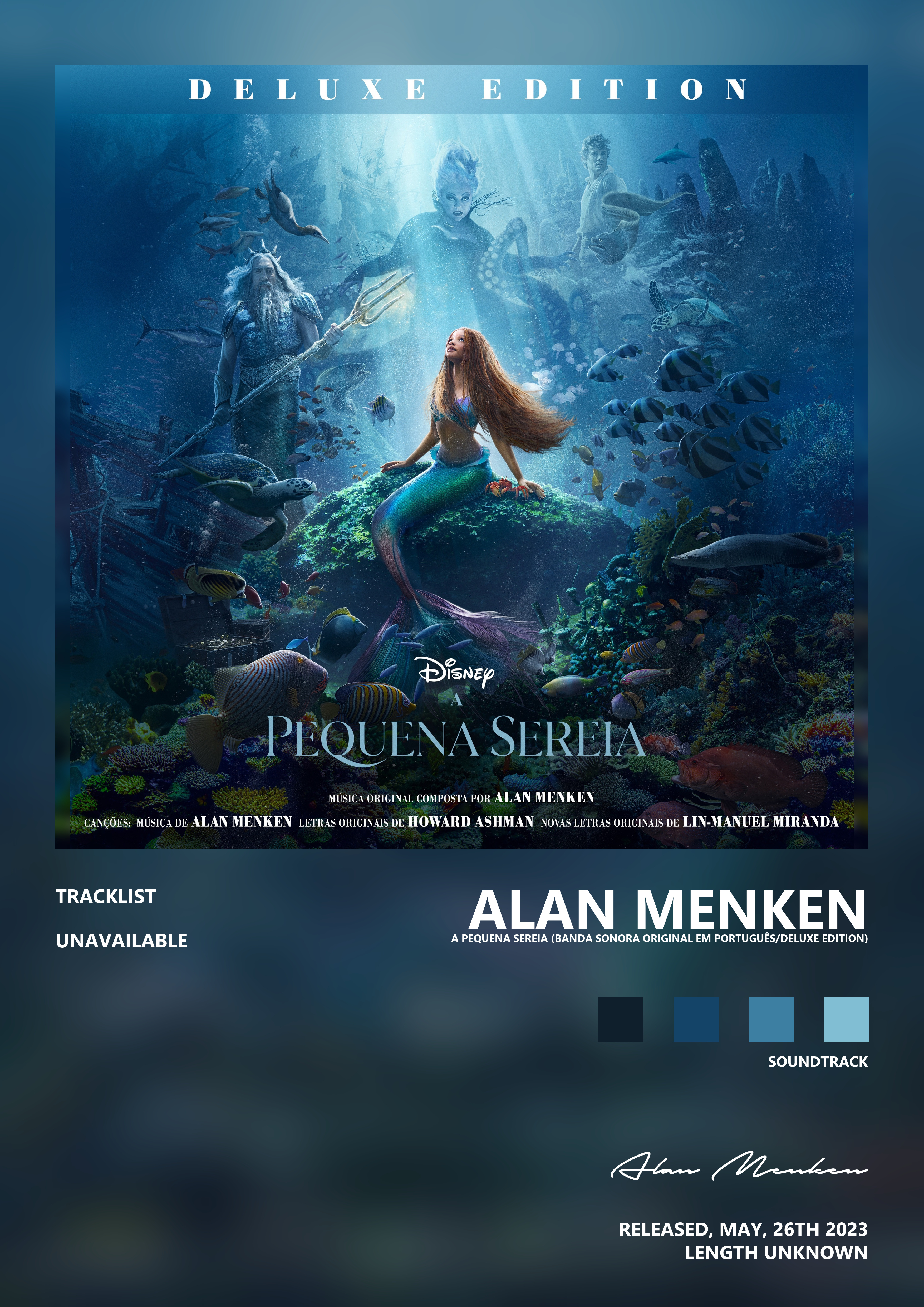 Music poster: Alan Menken - A Pequena Sereia Banda Sonora Original em PortuguêsDeluxe Edition