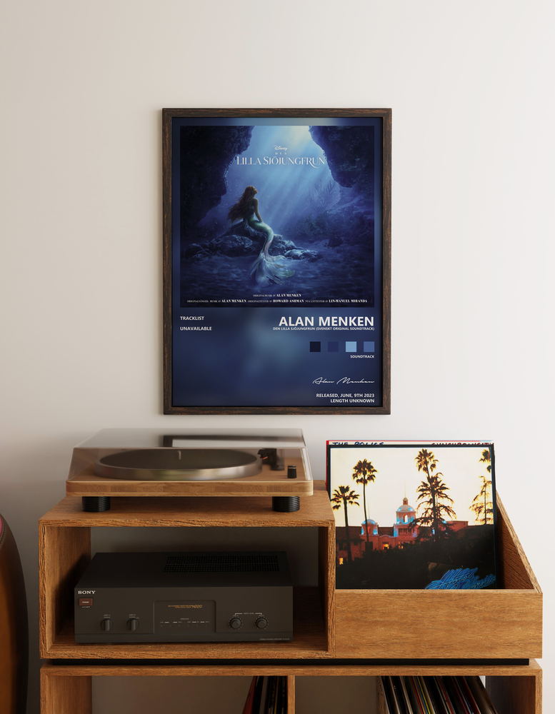 Music poster: Alan Menken - Den Lilla Sjöjungfrun Svenskt Original Soundtrack