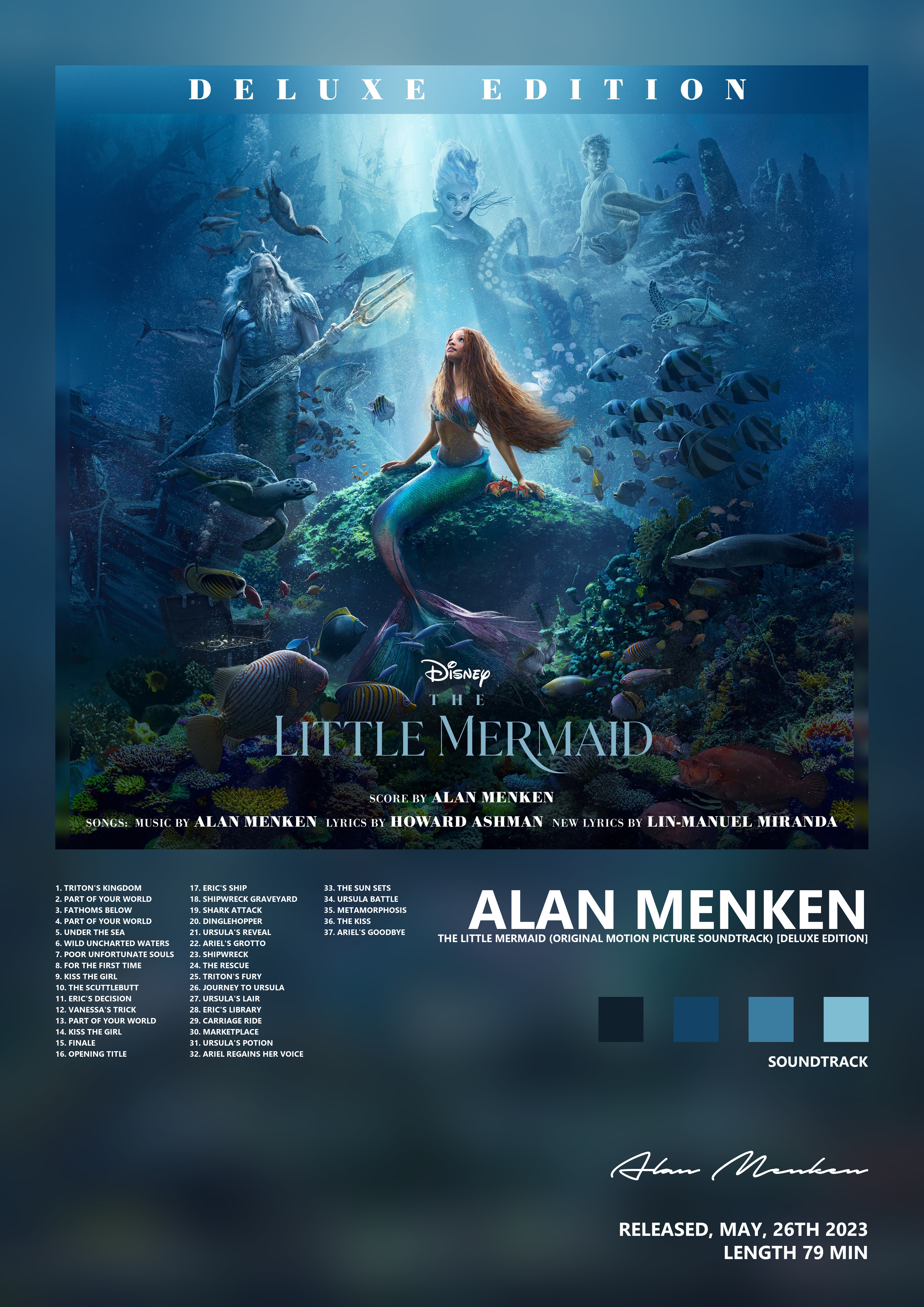Music poster: Alan Menken - The Little Mermaid Original Motion Picture Soundtrack Deluxe Edition