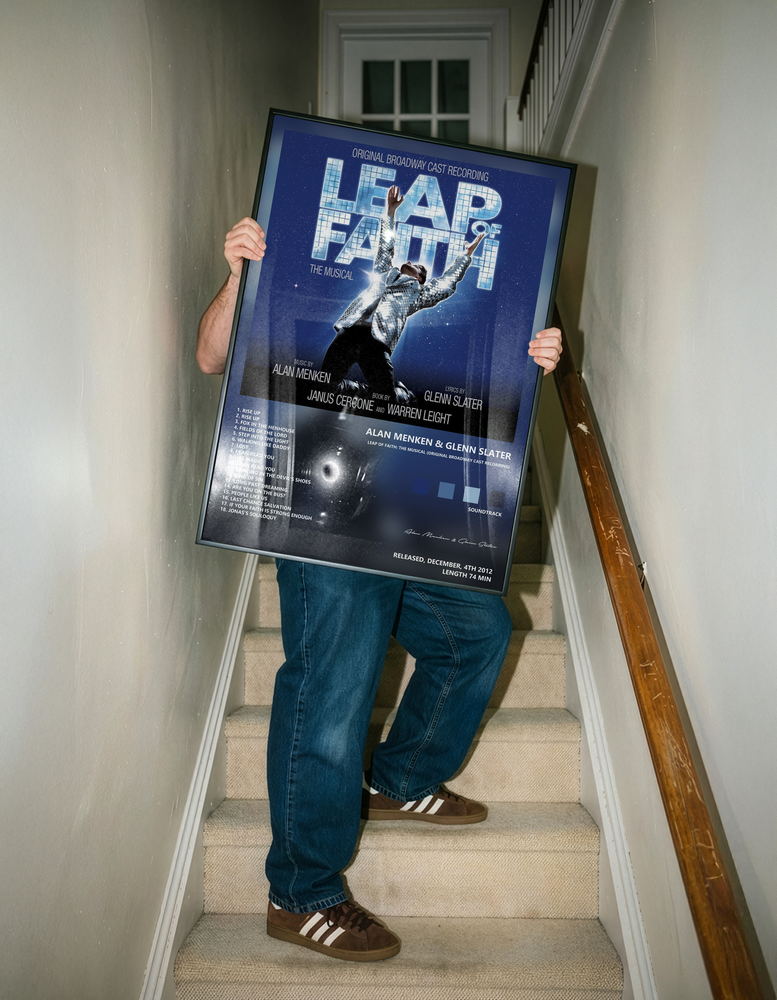 Music poster: Alan Menken Glenn Slater - Leap of Faith The Musical Original Broadway Cast Recording