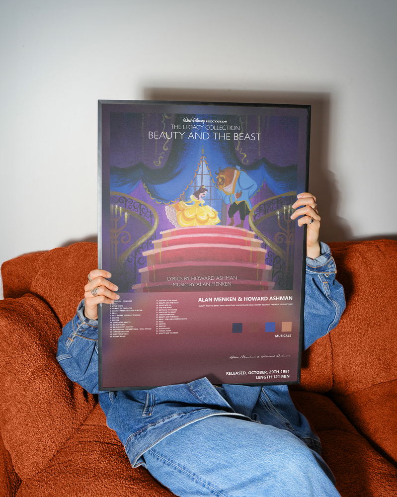 Music poster: Alan Menken Howard Ashman - Beauty and the Beast Motion Picture Soundtrack Walt Disney Records The Legacy Collection