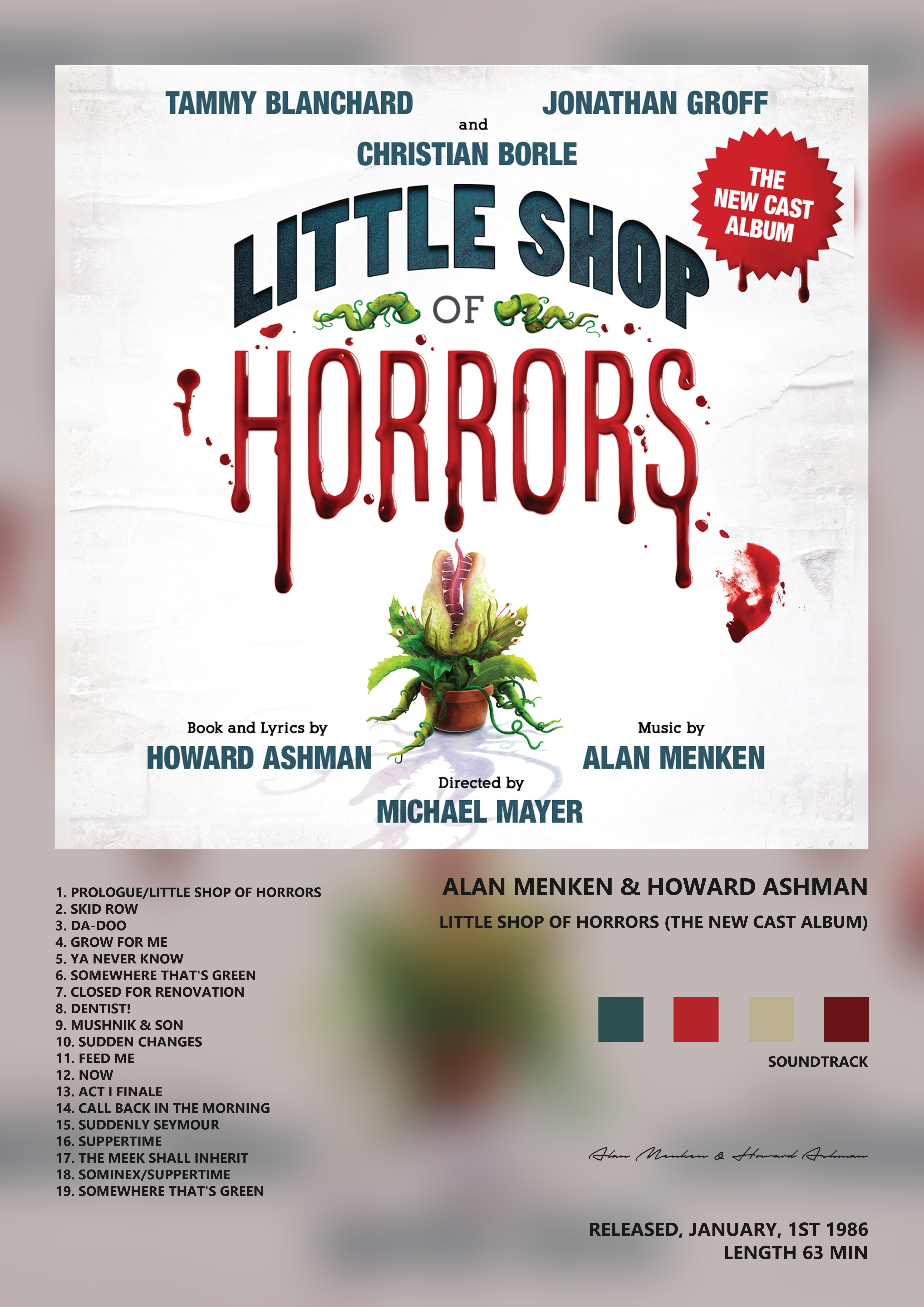 Music poster: Alan Menken Howard Ashman - Little Shop of Horrors The New Cast Album
