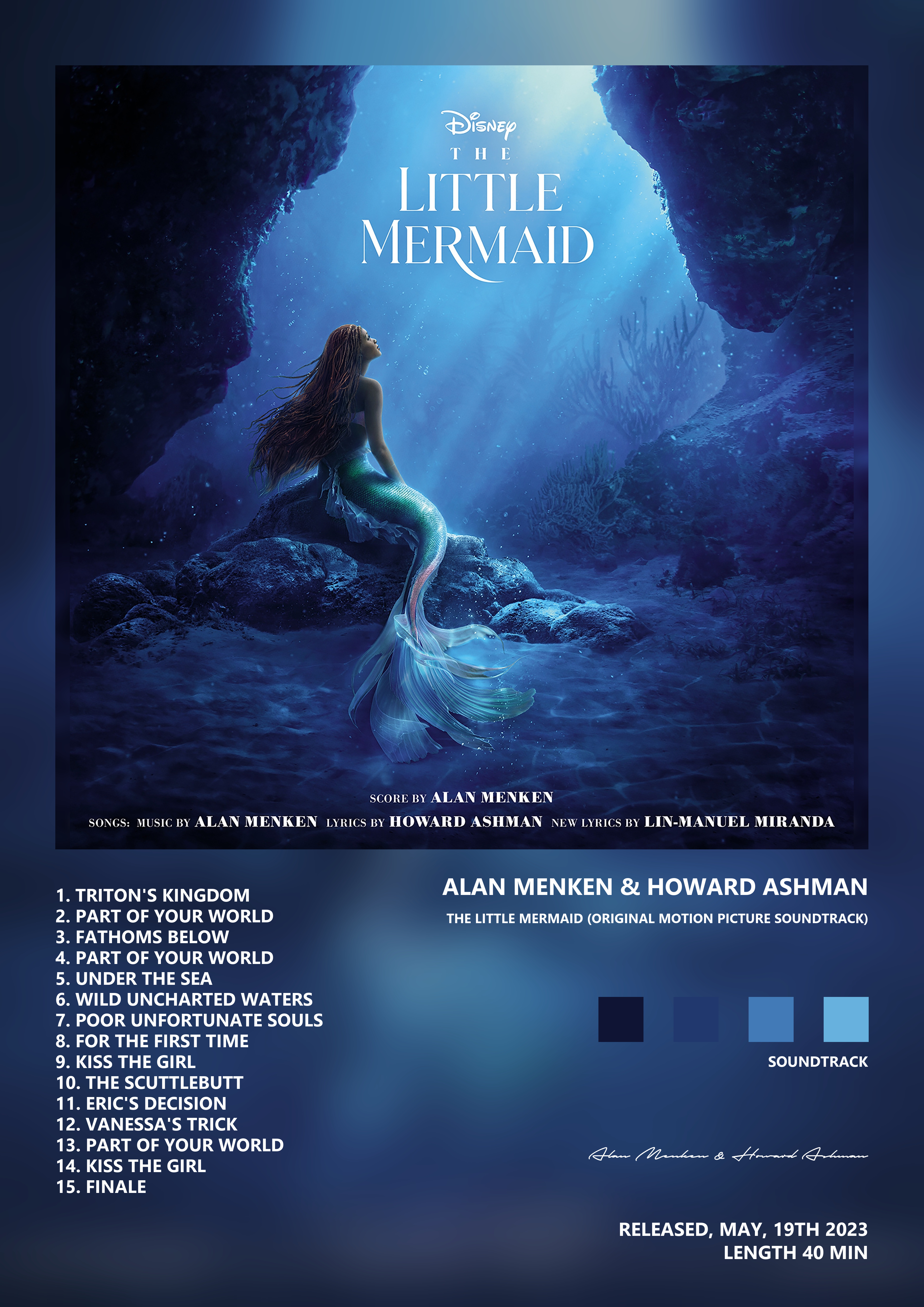Music poster: Alan Menken Howard Ashman - The Little Mermaid Original Motion Picture Soundtrack