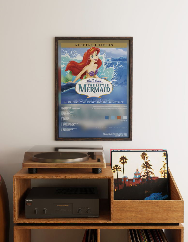 Music poster: Alan Menken Howard Ashman Jodi Benson Samuel E Wright Pat Carroll - The Little Mermaid Original Motion Picture Soundtrac
