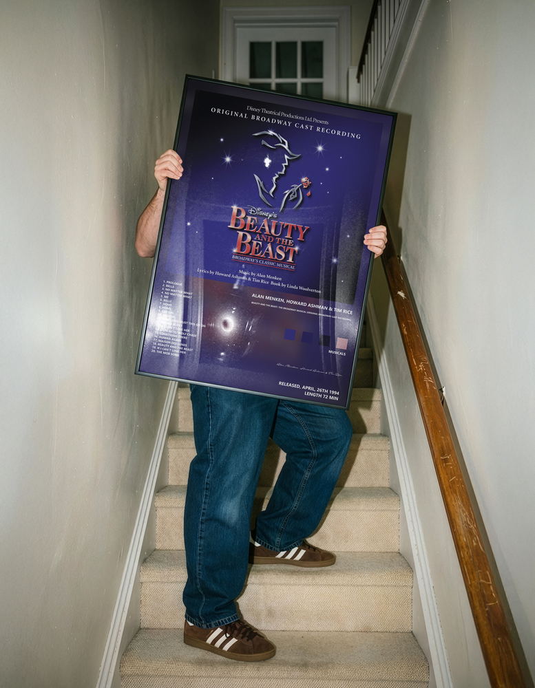 Music poster: Alan Menken Howard Ashman Tim Rice - Beauty and the Beast The Broadway Musical Original Broadway Cast Recording