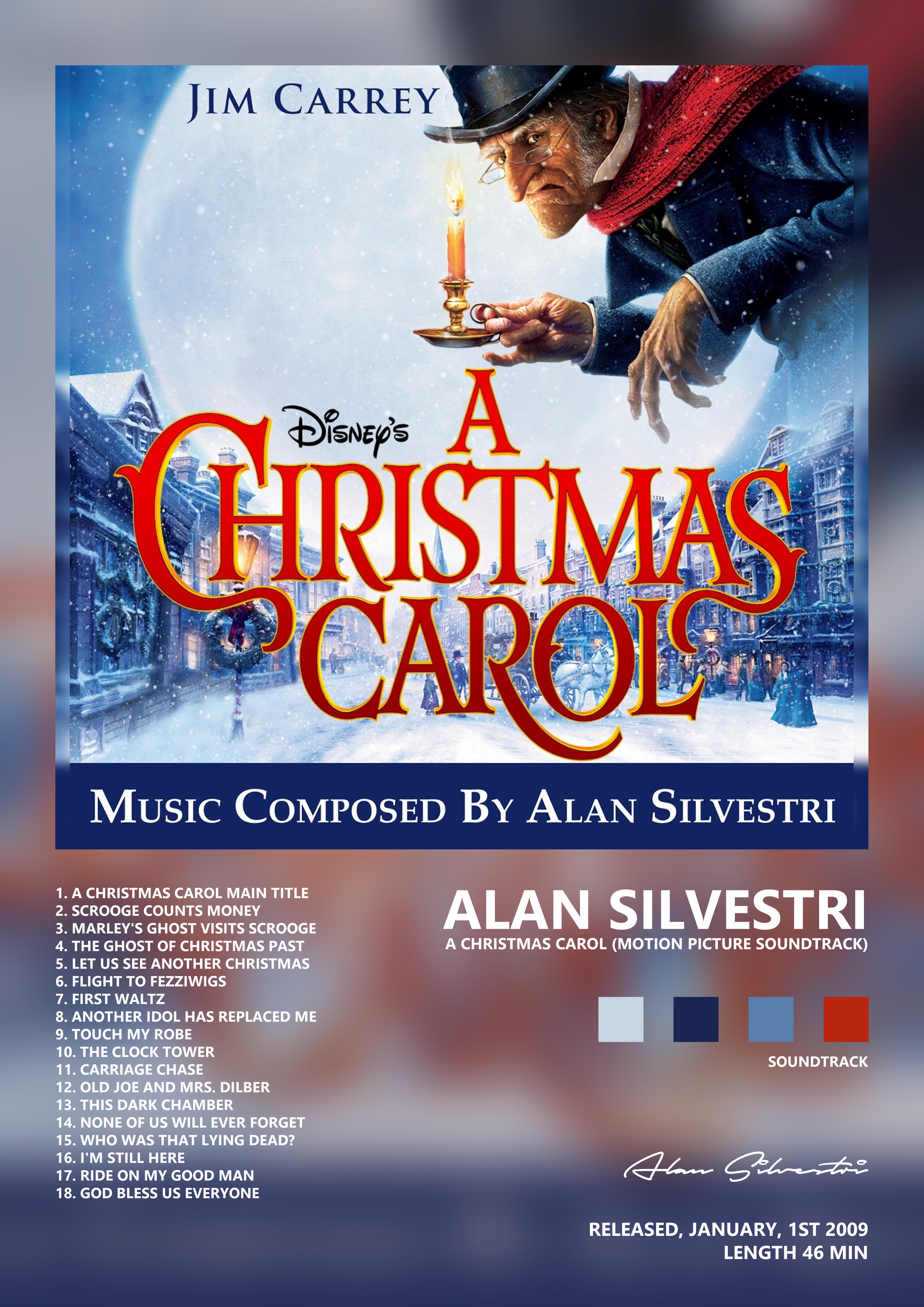 Music poster: Alan Silvestri - A Christmas Carol Motion Picture Soundtrack