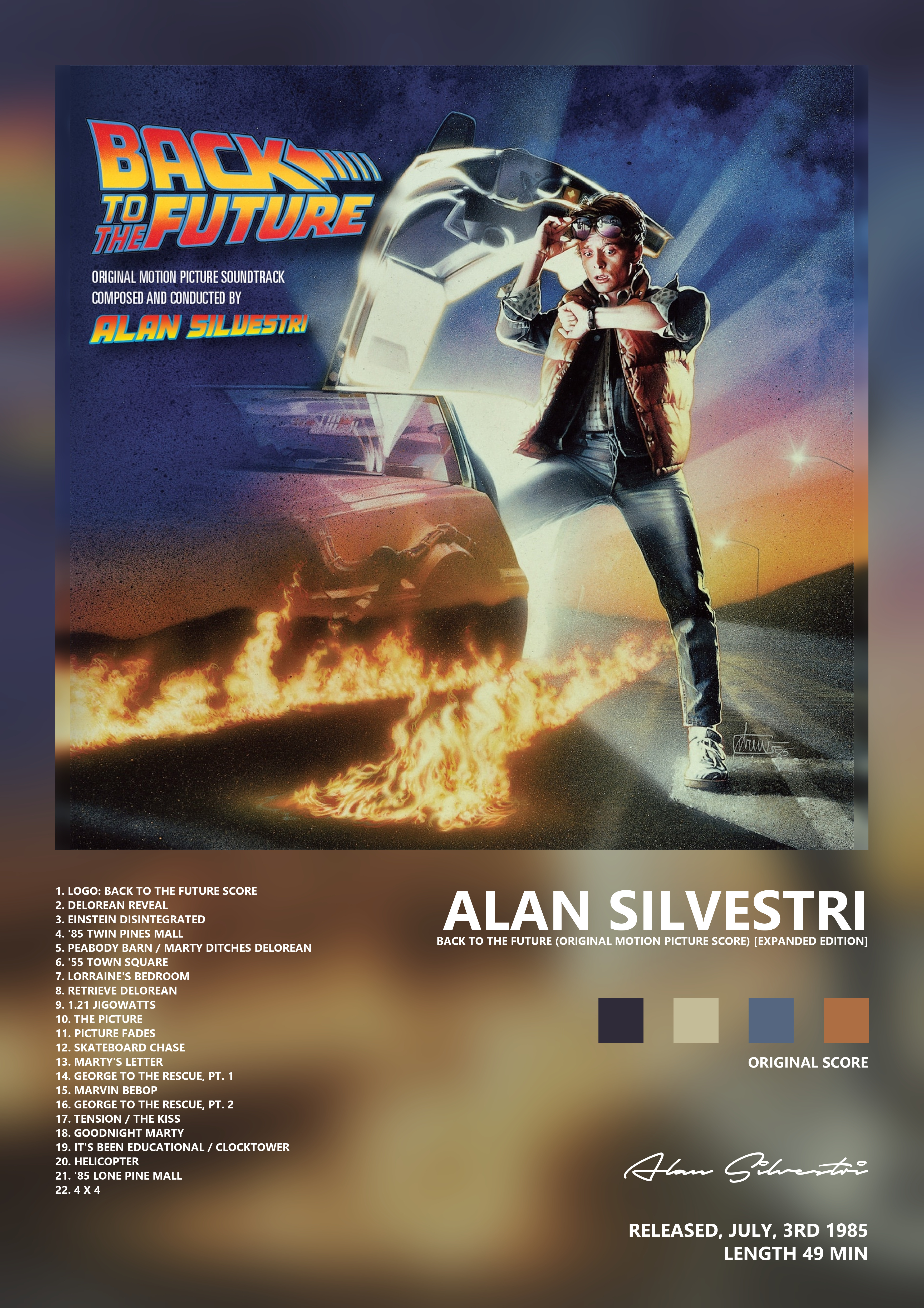 Music poster: Alan Silvestri - Back To the Future Original Motion Picture Score Expanded Edition