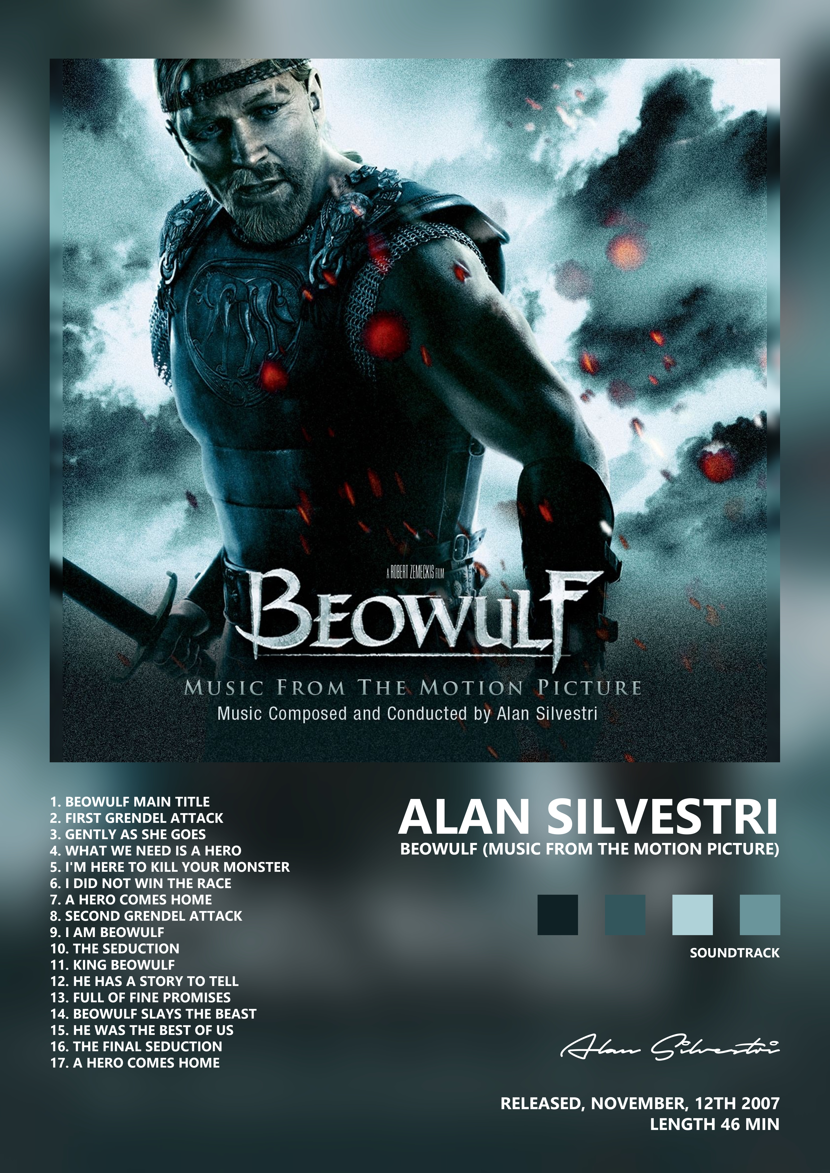 Music poster: Alan Silvestri - Beowulf Music from the Motion Picture
