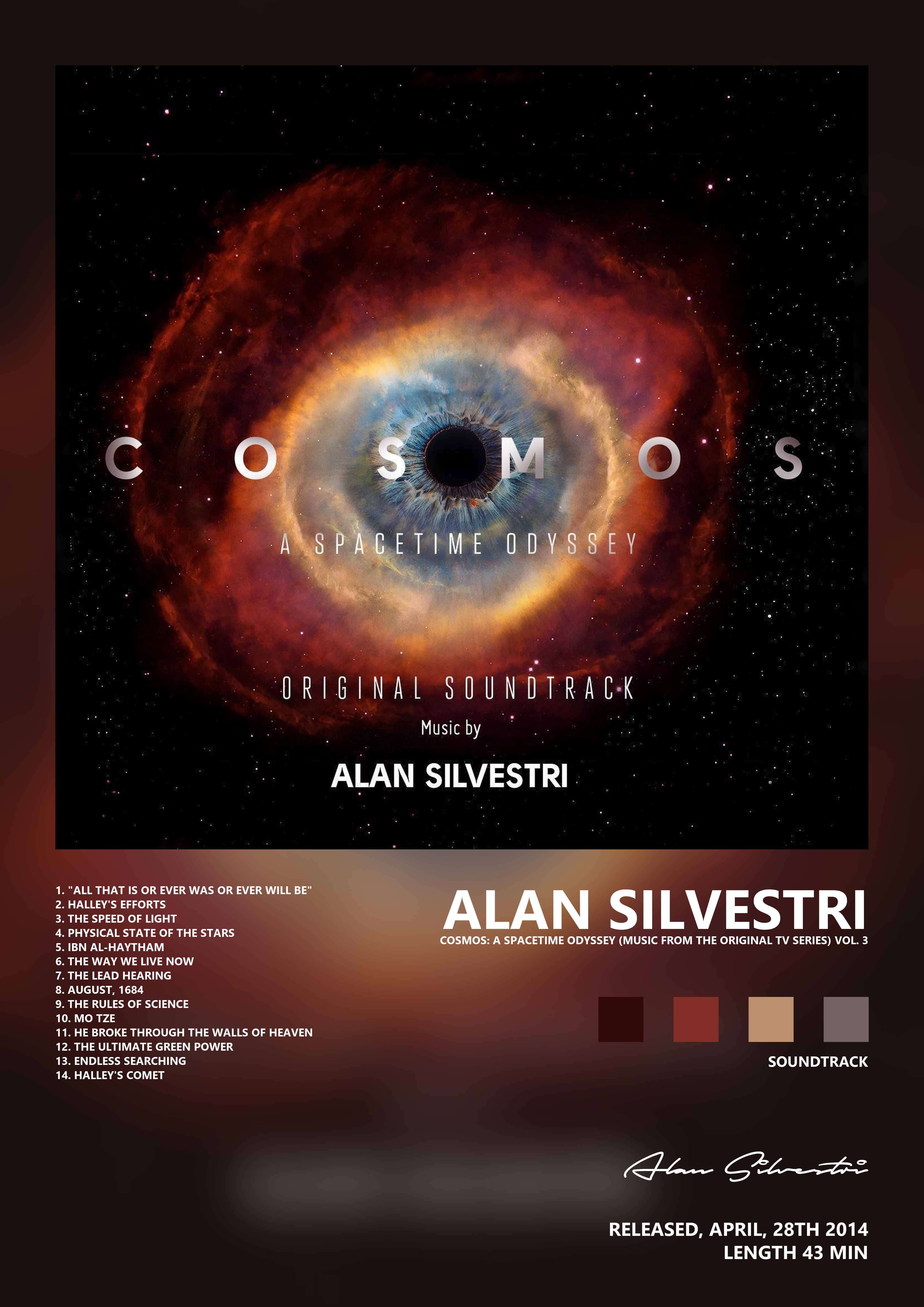 Music poster: Alan Silvestri - Cosmos A SpaceTime Odyssey Music from the Original TV Series Vol 3