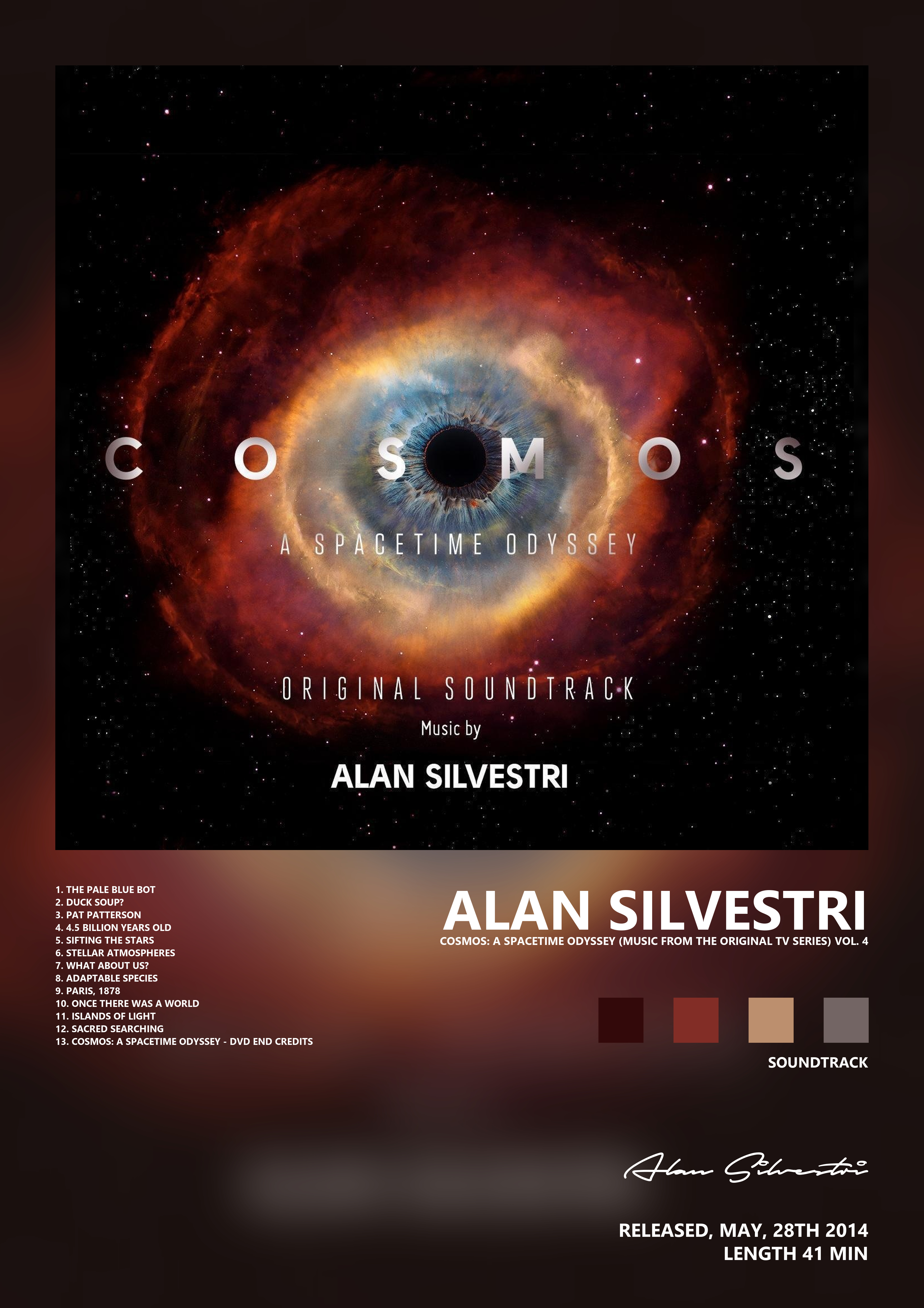 Music poster: Alan Silvestri - Cosmos A SpaceTime Odyssey Music from the Original TV Series Vol 4
