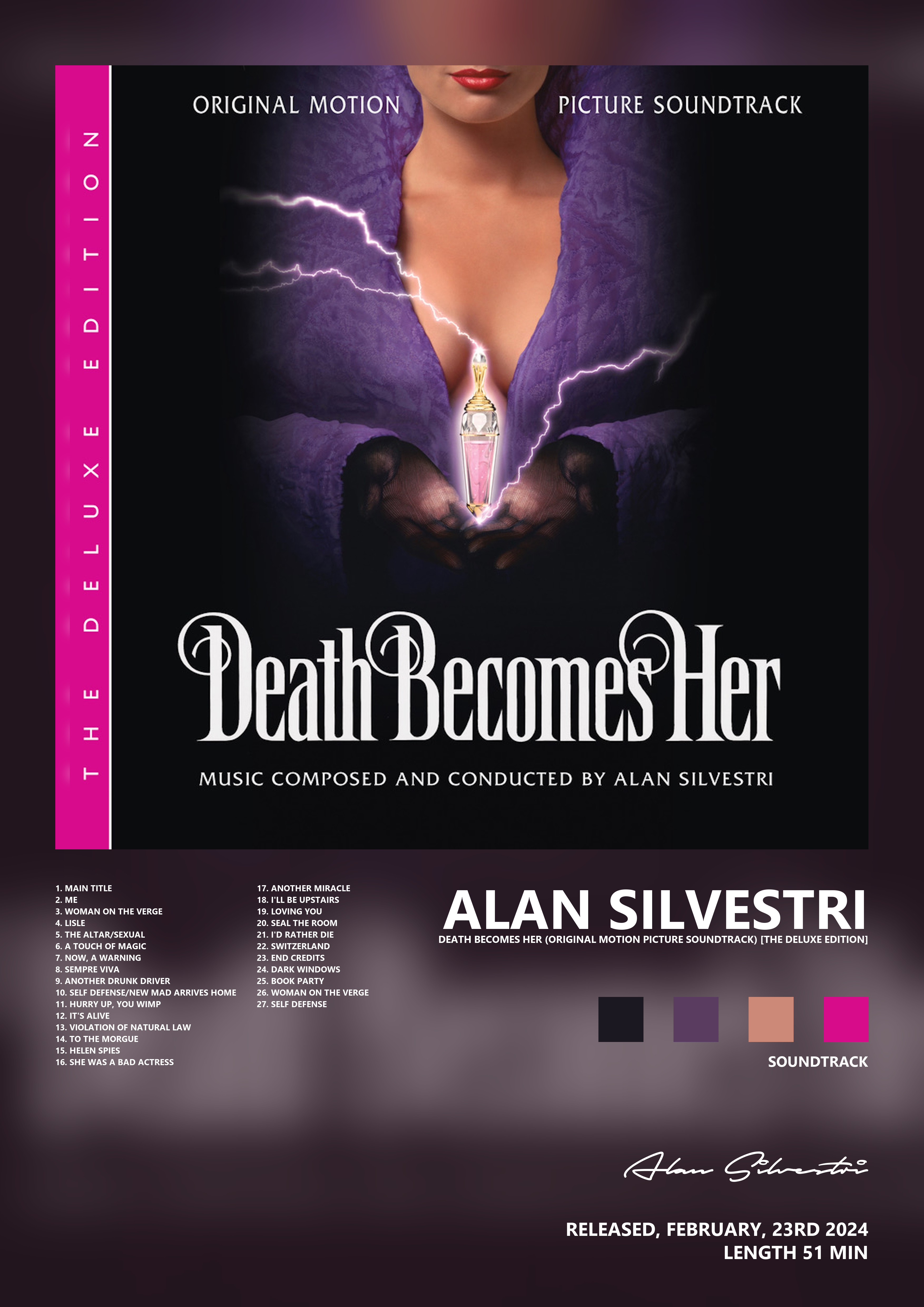 Music poster: Alan Silvestri - Death Becomes Her Original Motion Picture Soundtrack The Deluxe Edition