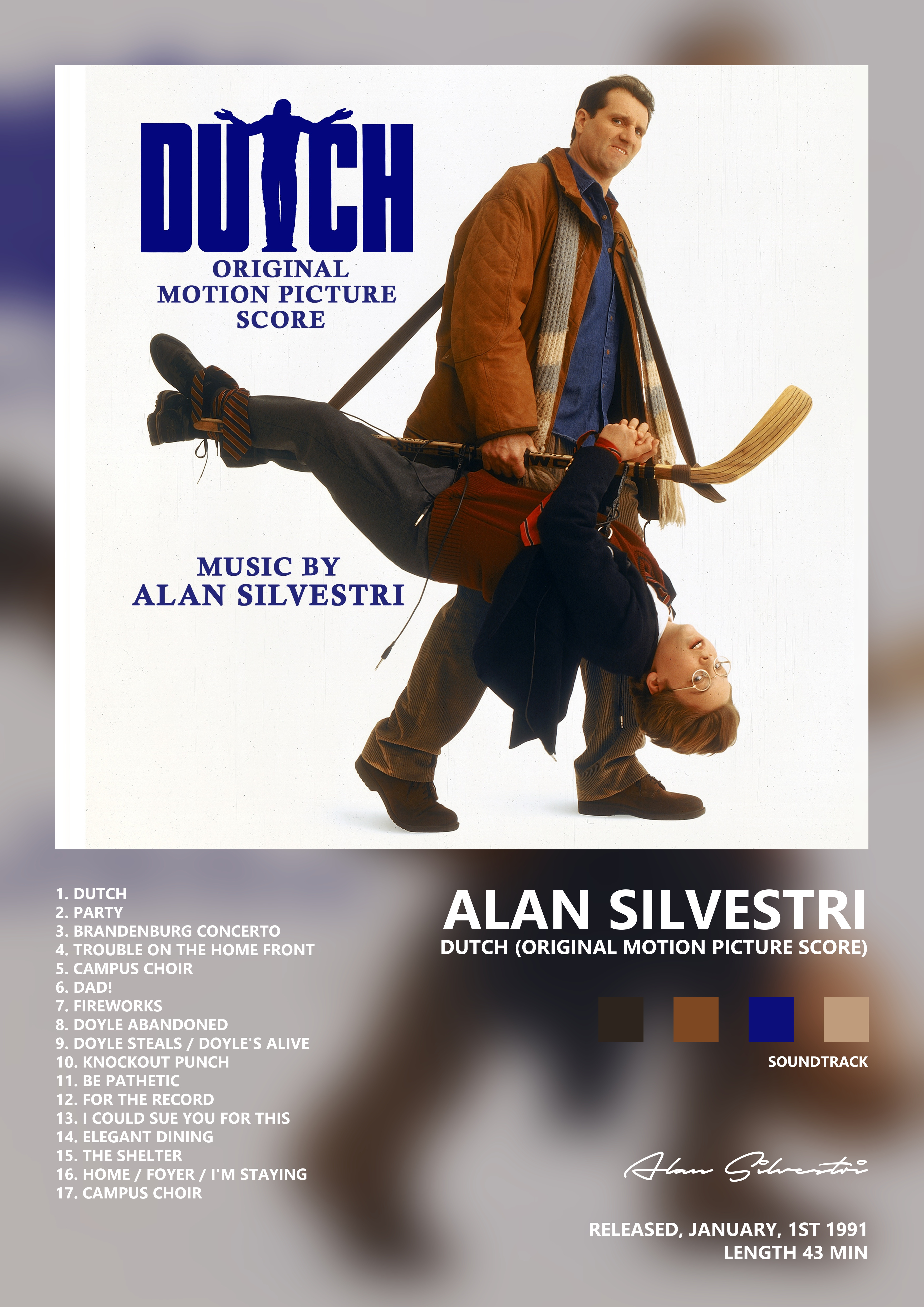 Music poster: Alan Silvestri - Dutch Original Motion Picture Score