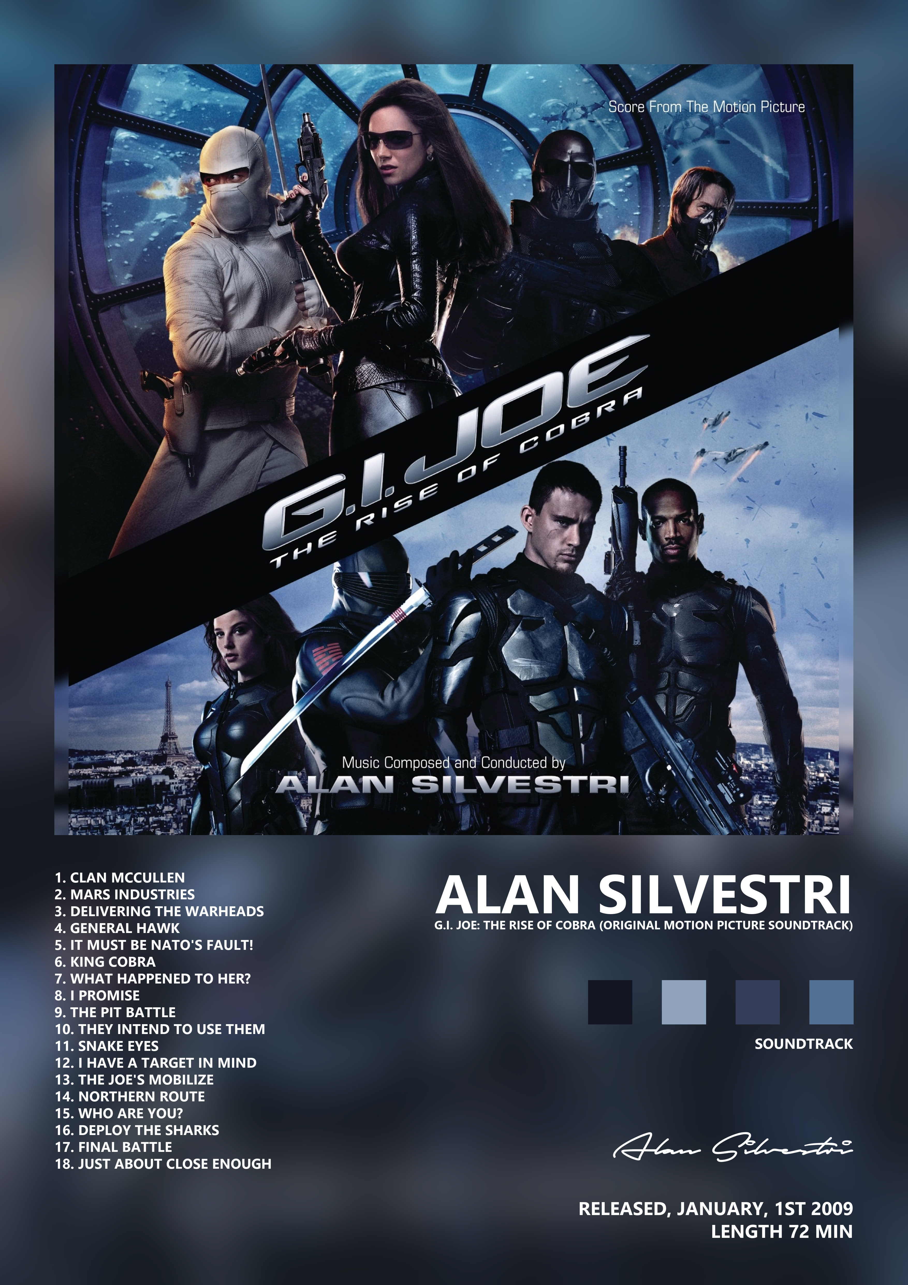 Music poster: Alan Silvestri - GI Joe The Rise of Cobra Original Motion Picture Soundtrack