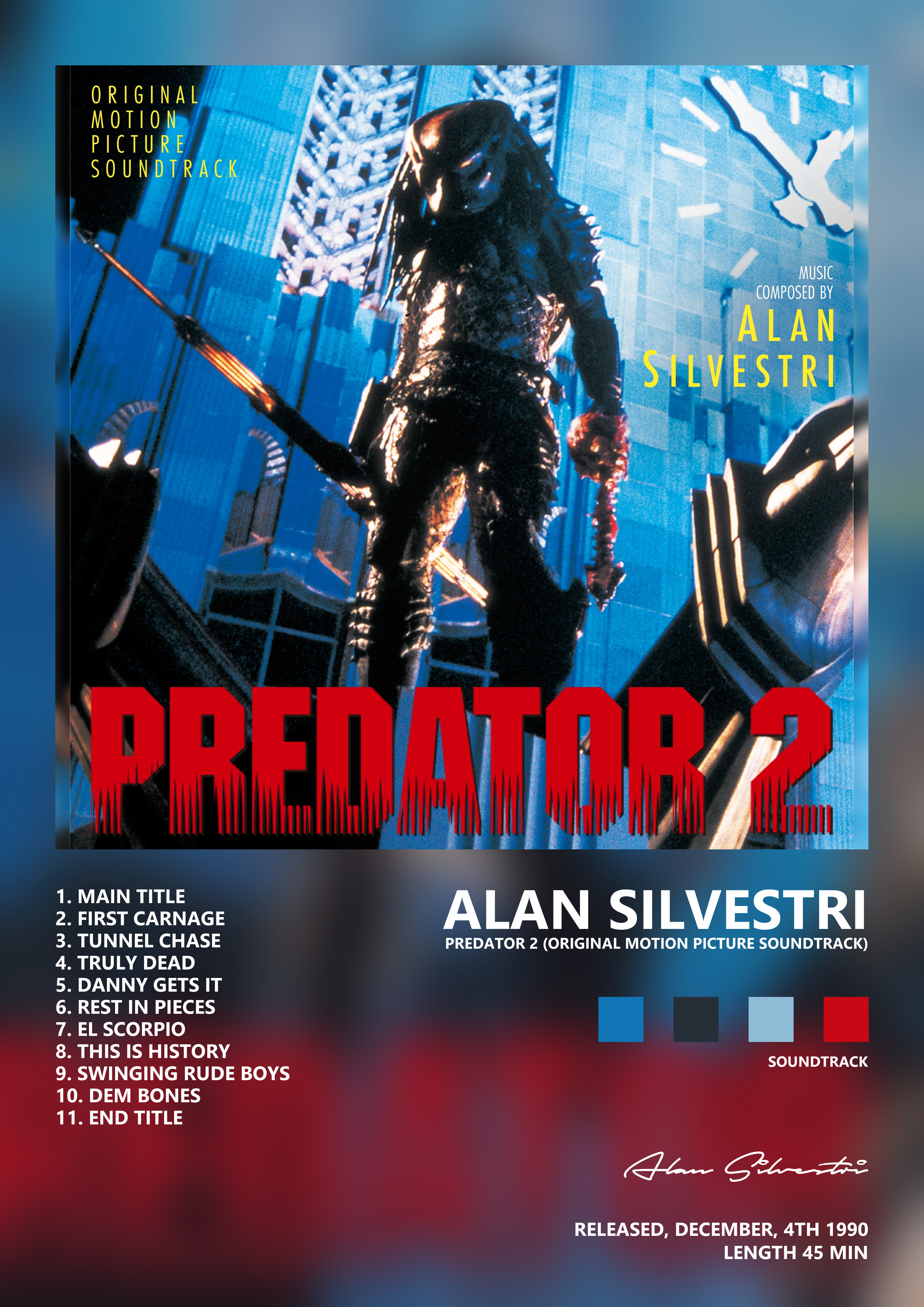 Music poster: Alan Silvestri - Predator 2 Original Motion Picture Soundtrack