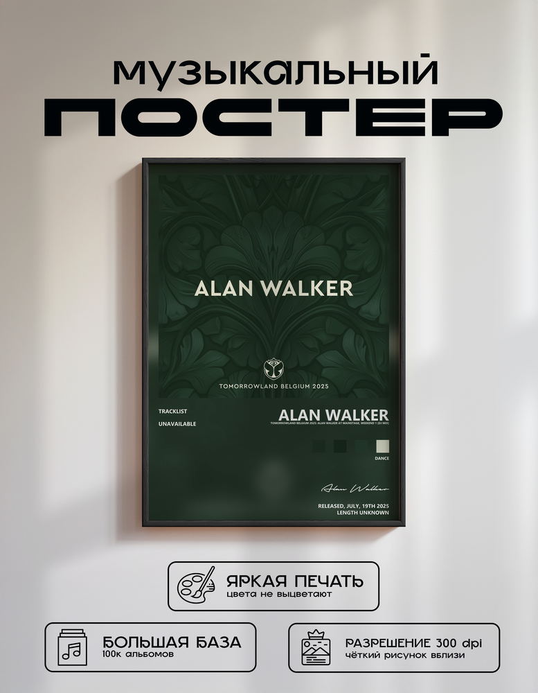 Music poster: Alan Walker - Tomorrowland Belgium 2025 Alan Walker at Mainstage Weekend 1 DJ Mix