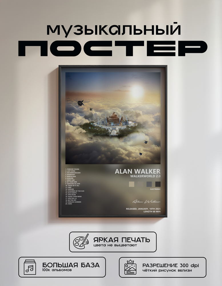Music poster: Alan Walker - Walkerworld 20
