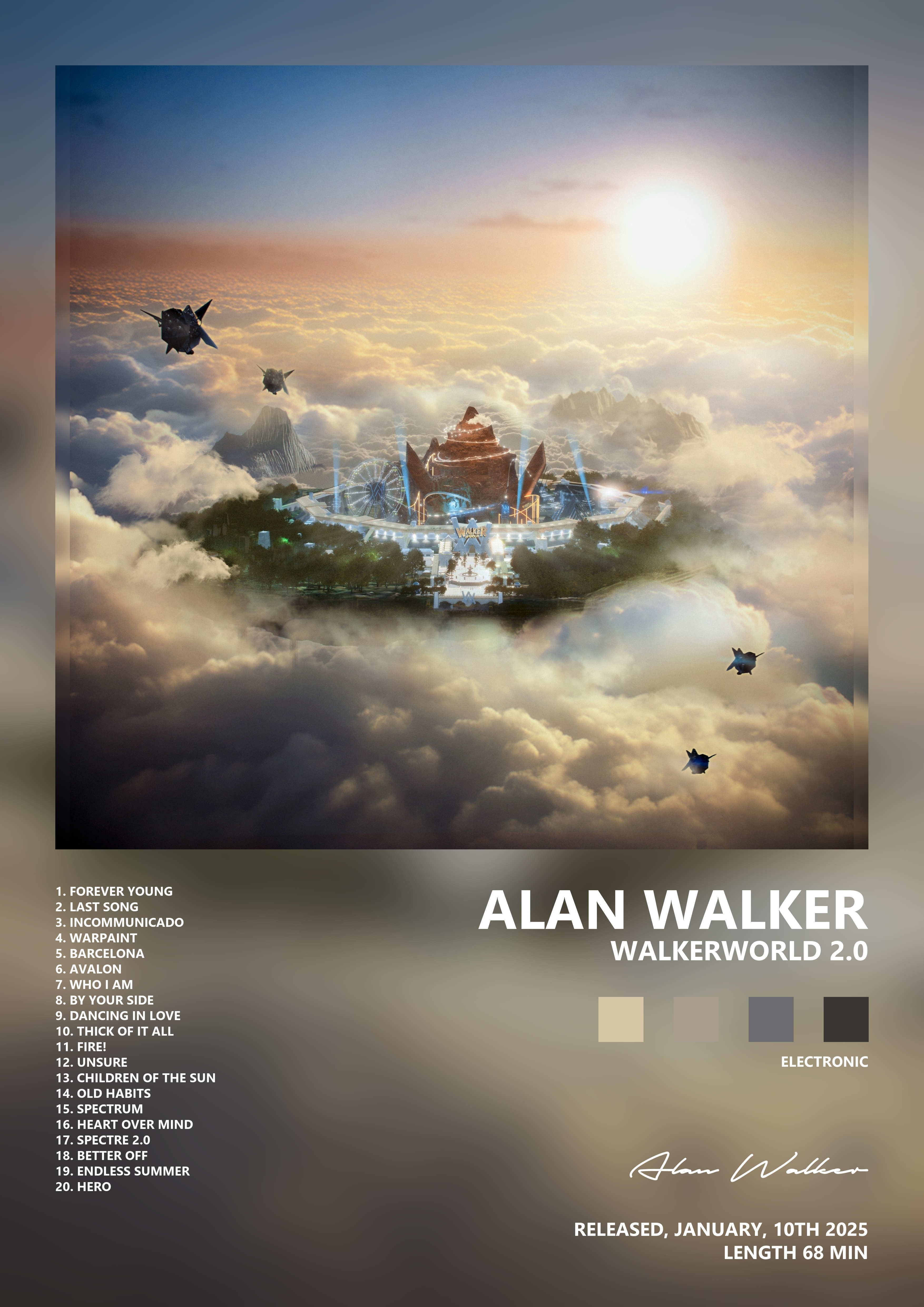 Music poster: Alan Walker - Walkerworld 20