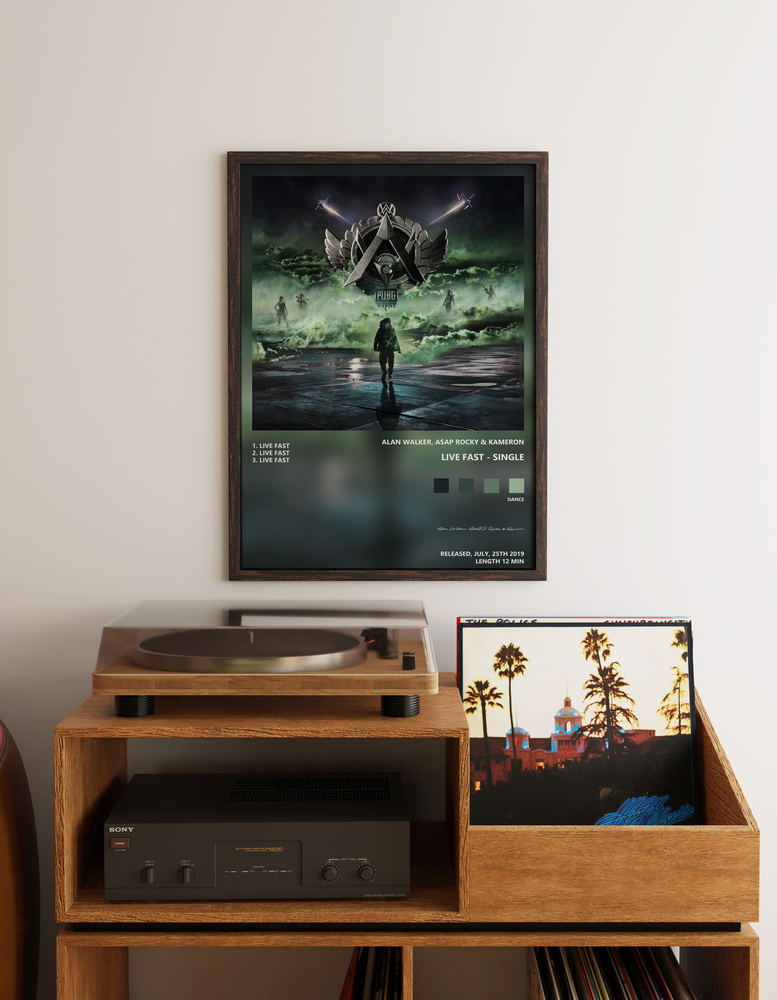 Music poster: Alan Walker AAP Rocky Kameron - Live Fast - Single