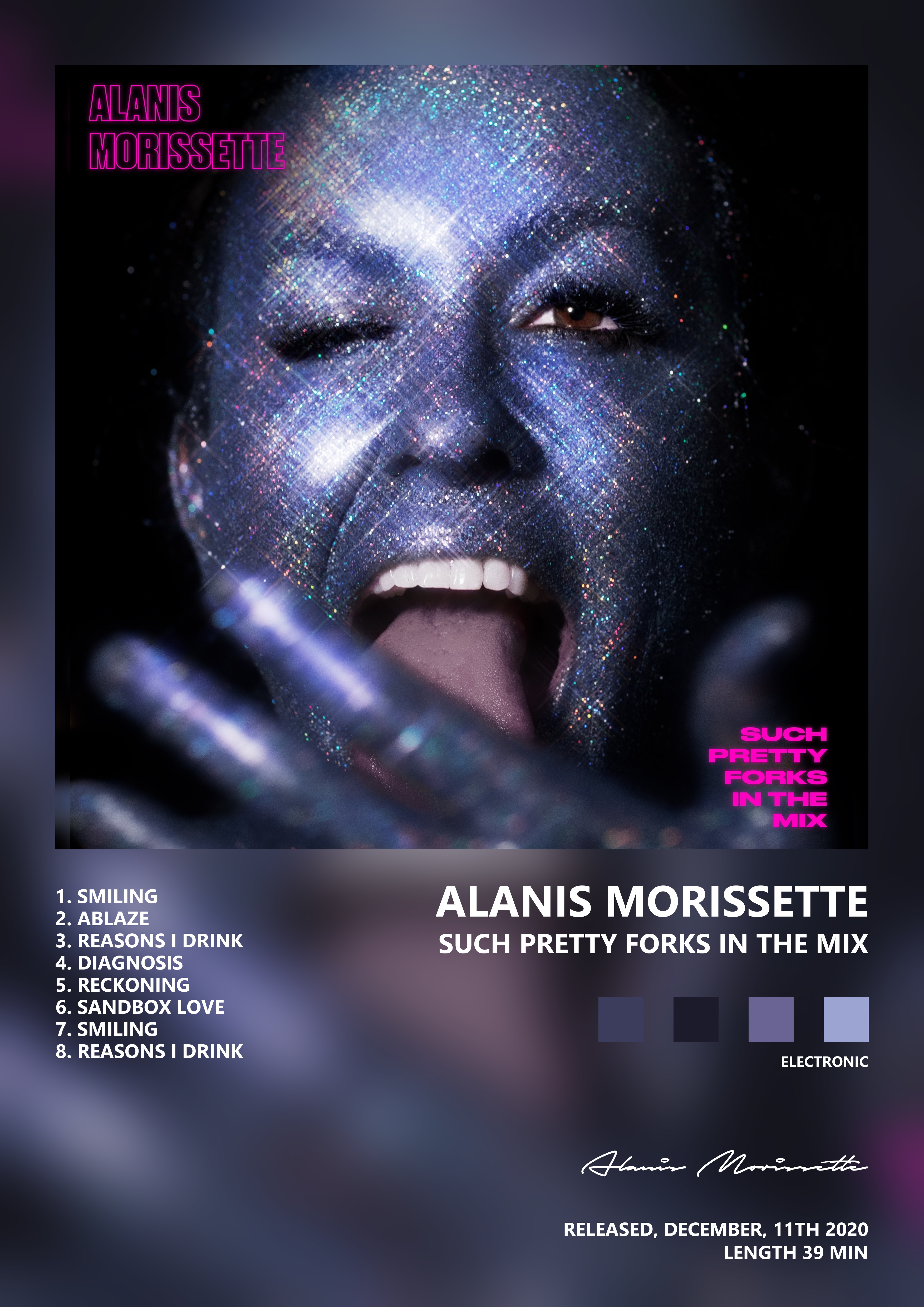 Music poster: Alanis Morissette - Such Pretty Forks in the Mix