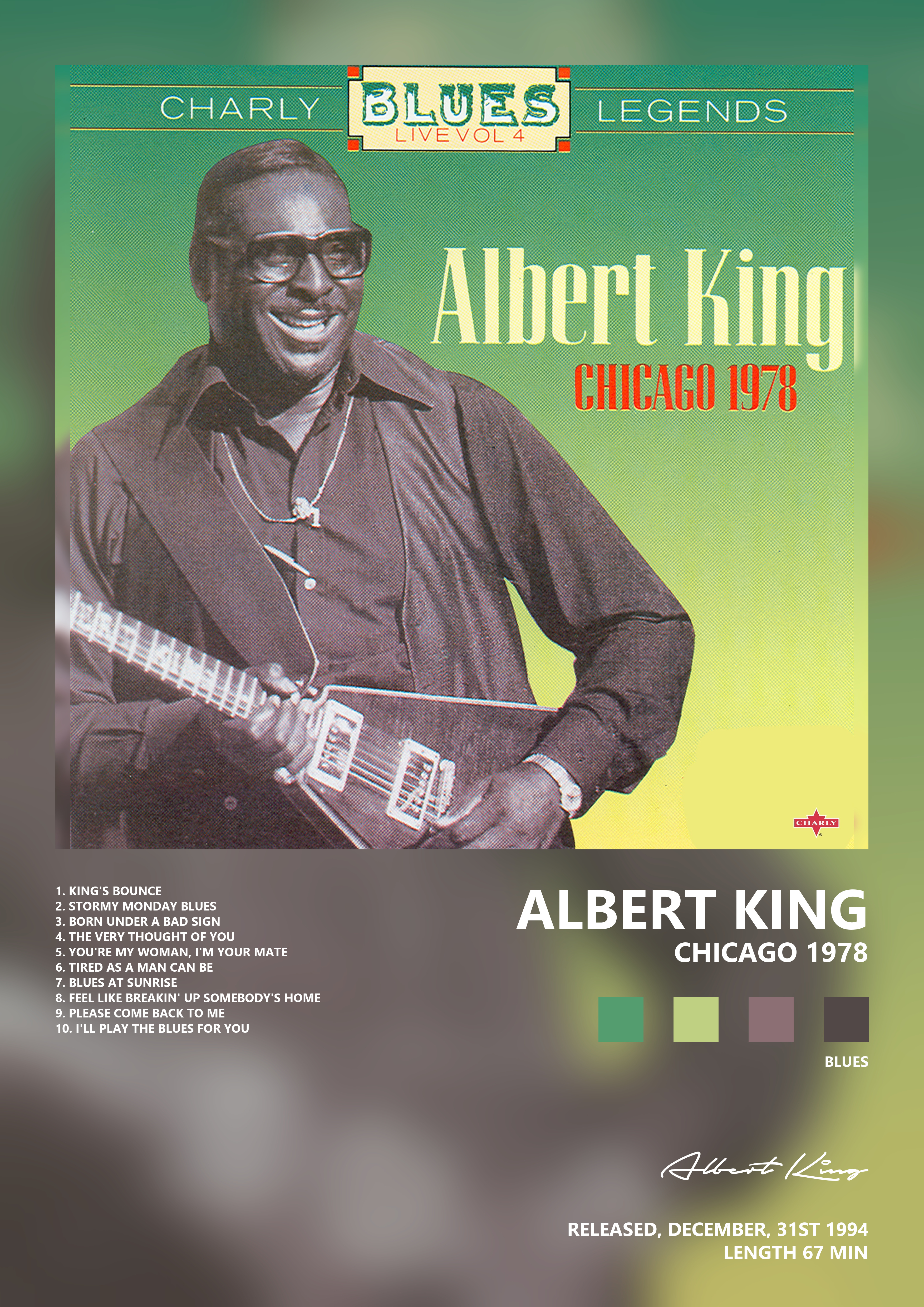 Music poster: Albert King - Chicago 1978