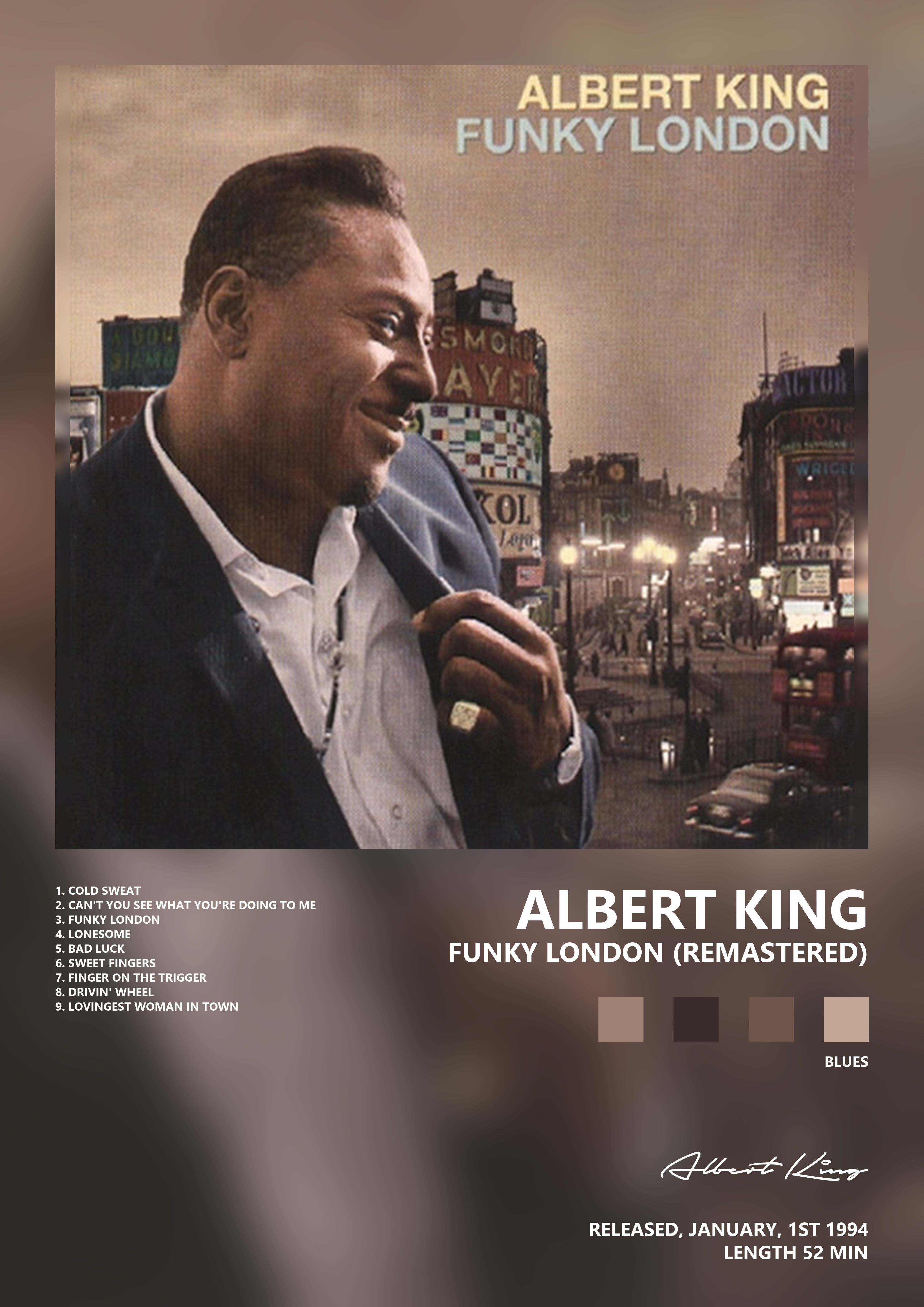 Music poster: Albert King - Funky London Remastered