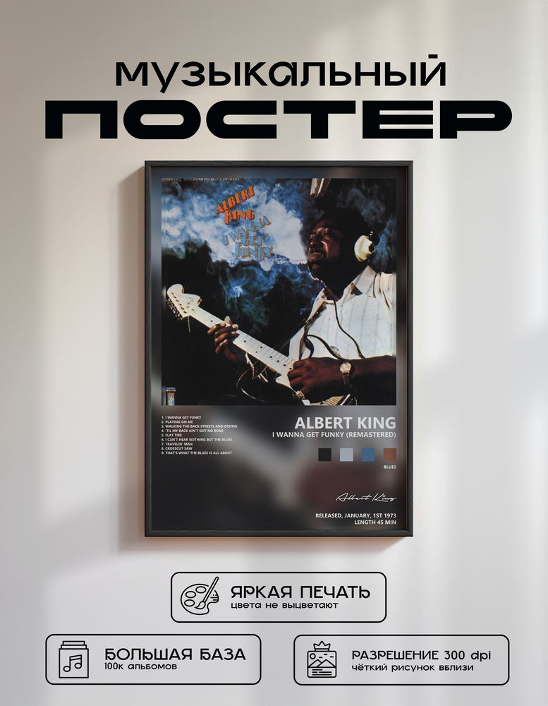 Music poster: Albert King - I Wanna Get Funky Remastered