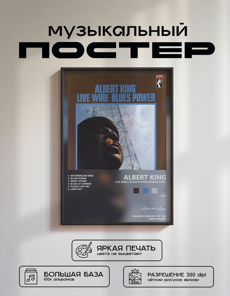 Music poster: Albert King - Live Wire Blues Power Remastered