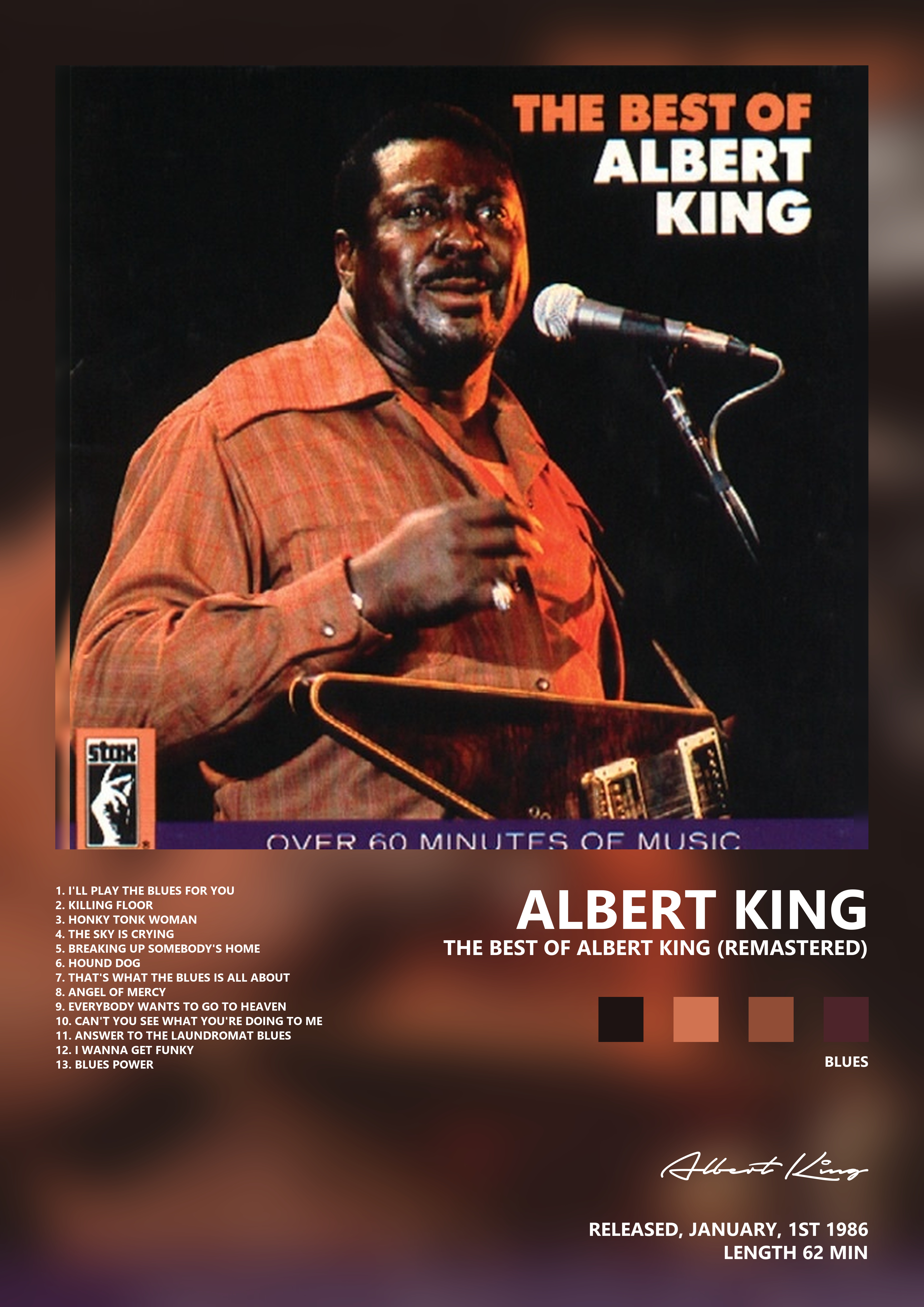 Music poster: Albert King - The Best of Albert King Remastered