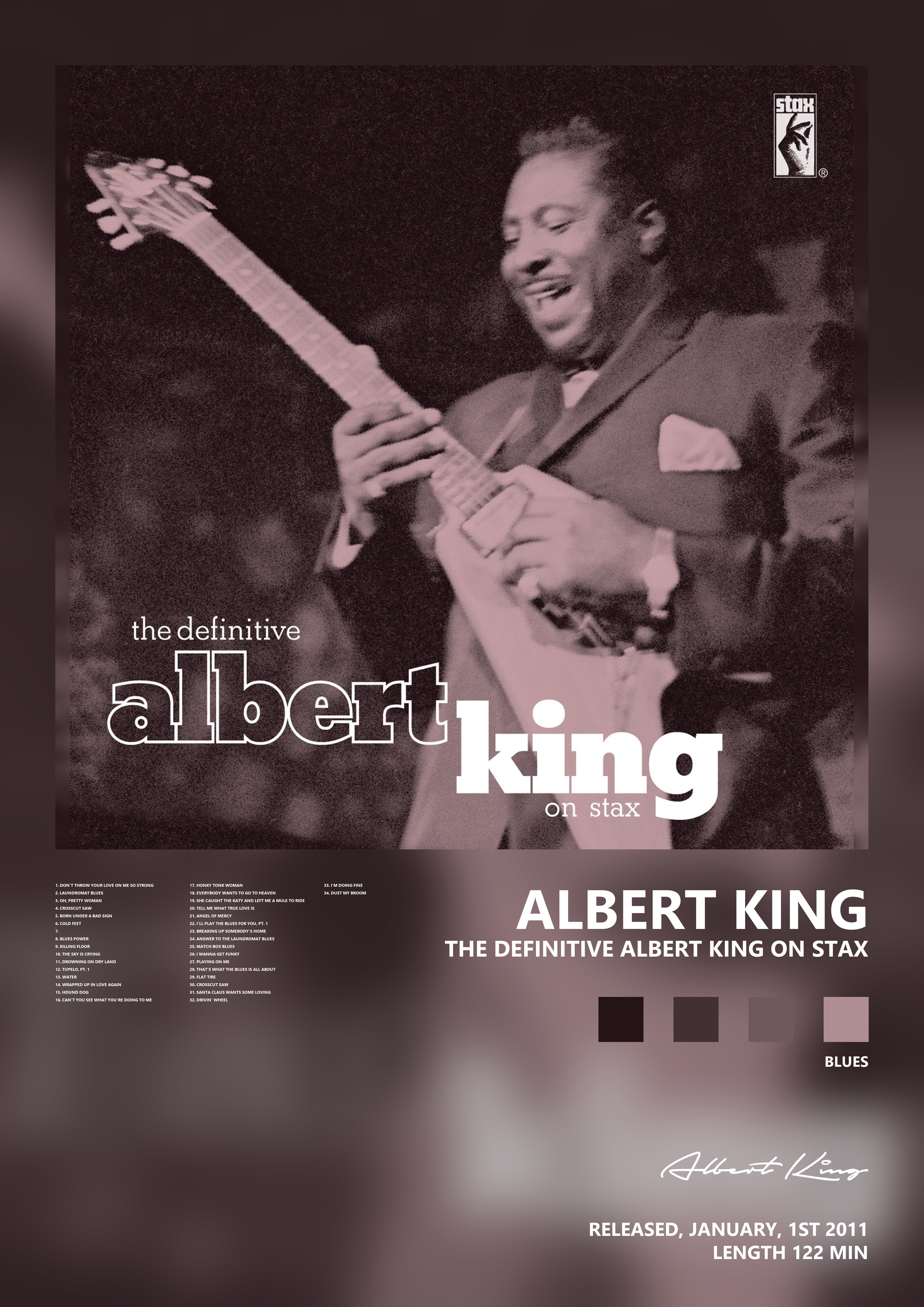 Music poster: Albert King - The Definitive Albert King On Stax