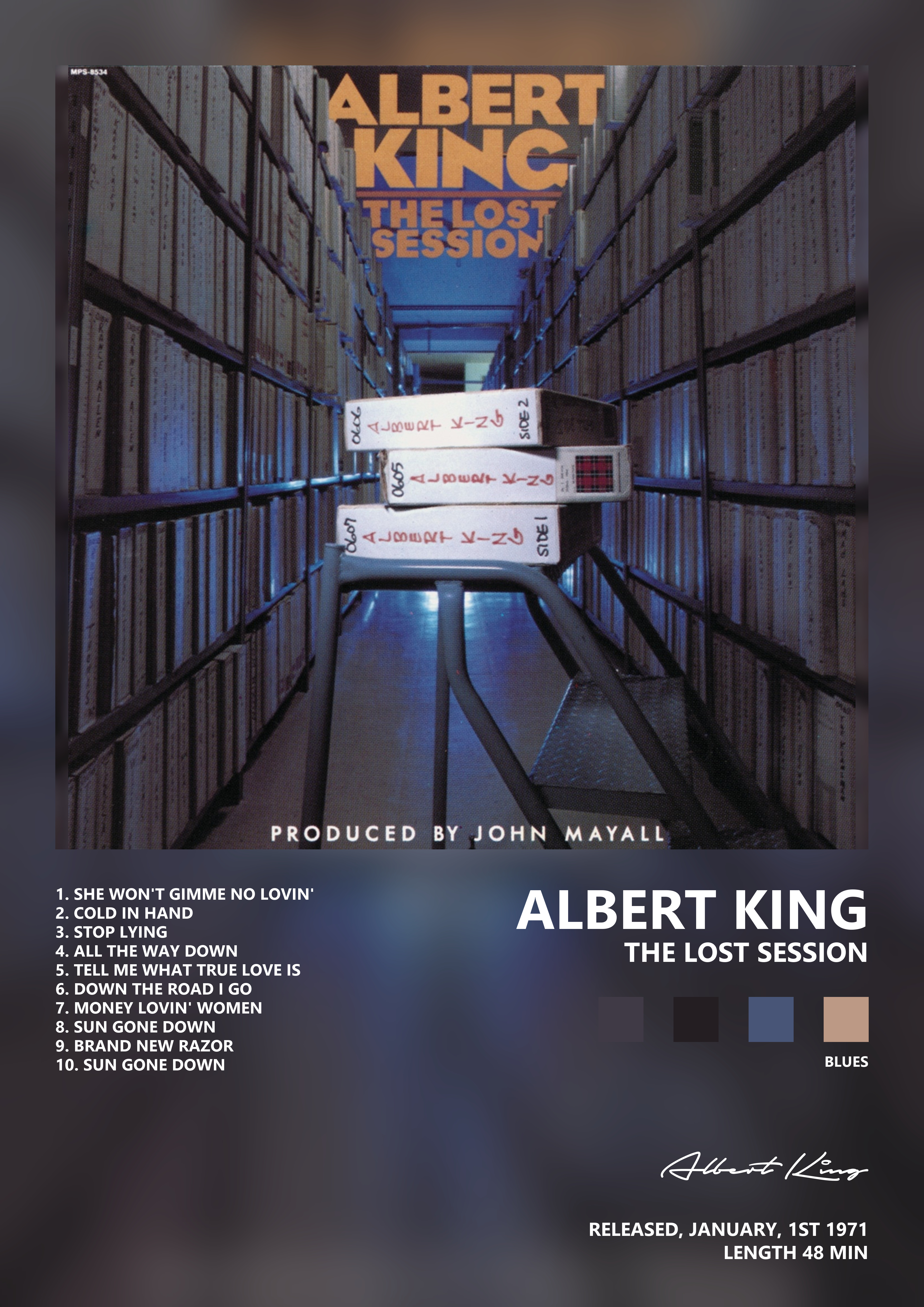Music poster: Albert King - The Lost Session