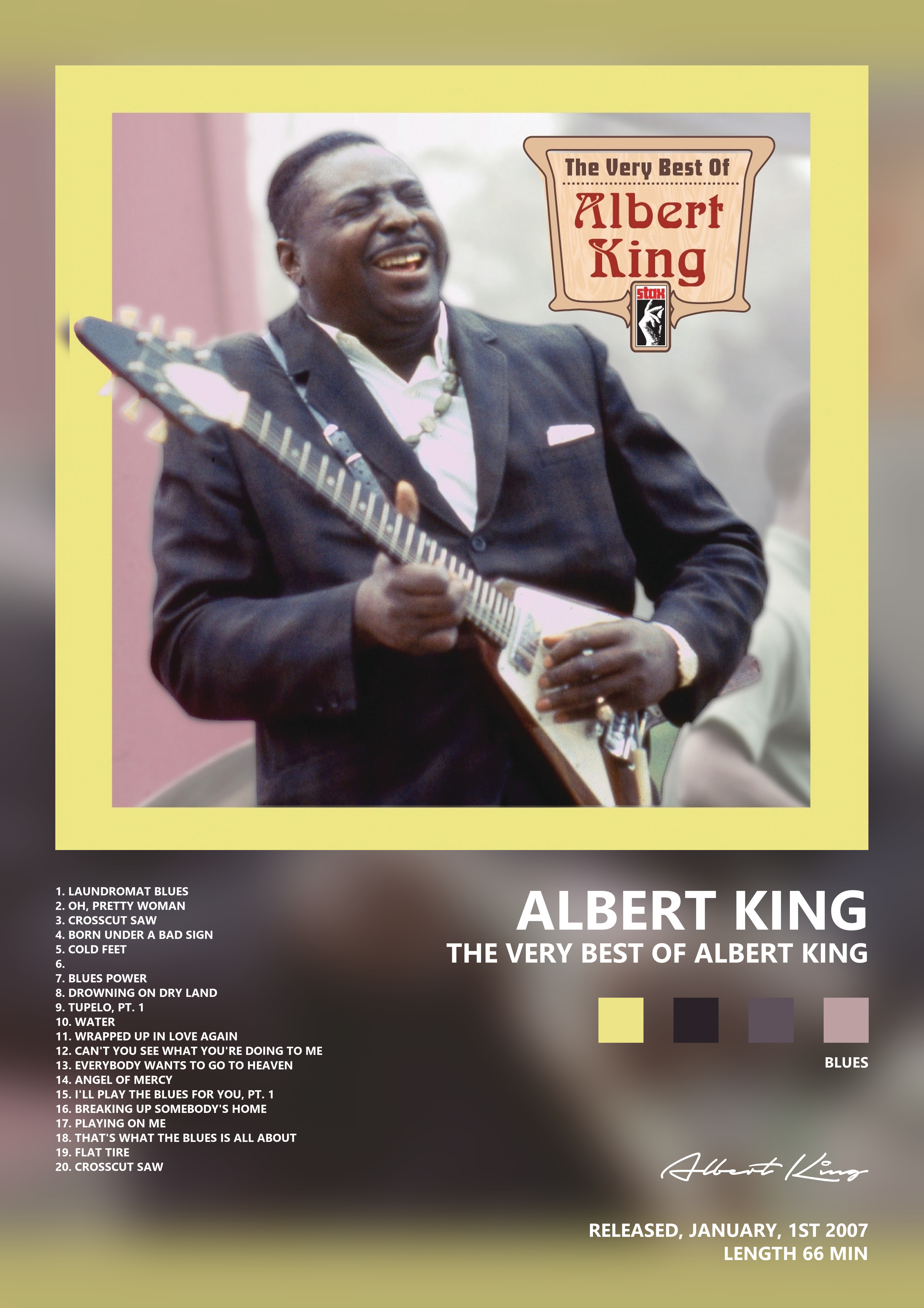 Music poster: Albert King - The Very Best of Albert King