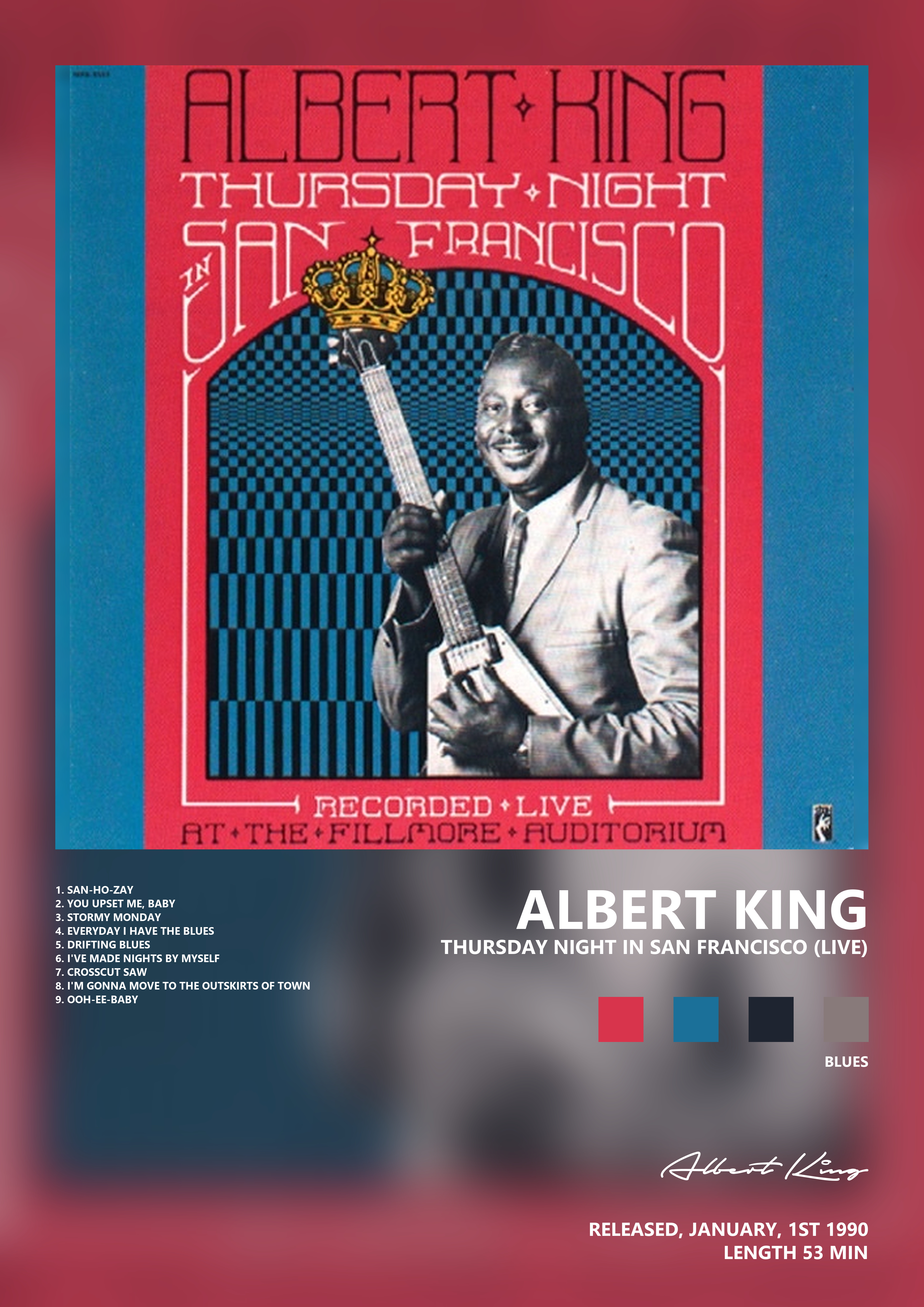 Music poster: Albert King - Thursday Night In San Francisco Live