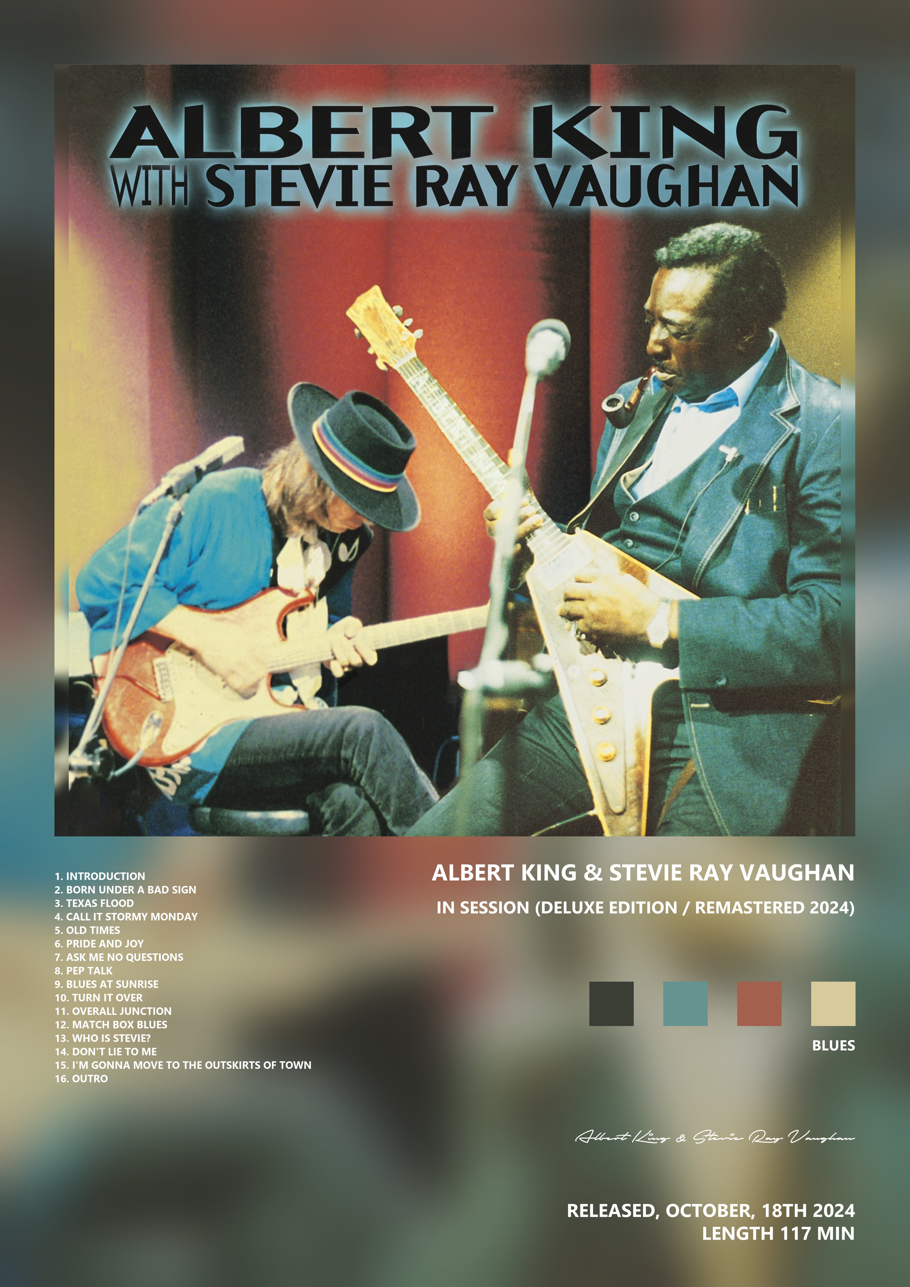 Music poster: Albert King Stevie Ray Vaughan - In Session Deluxe Edition Remastered 2024