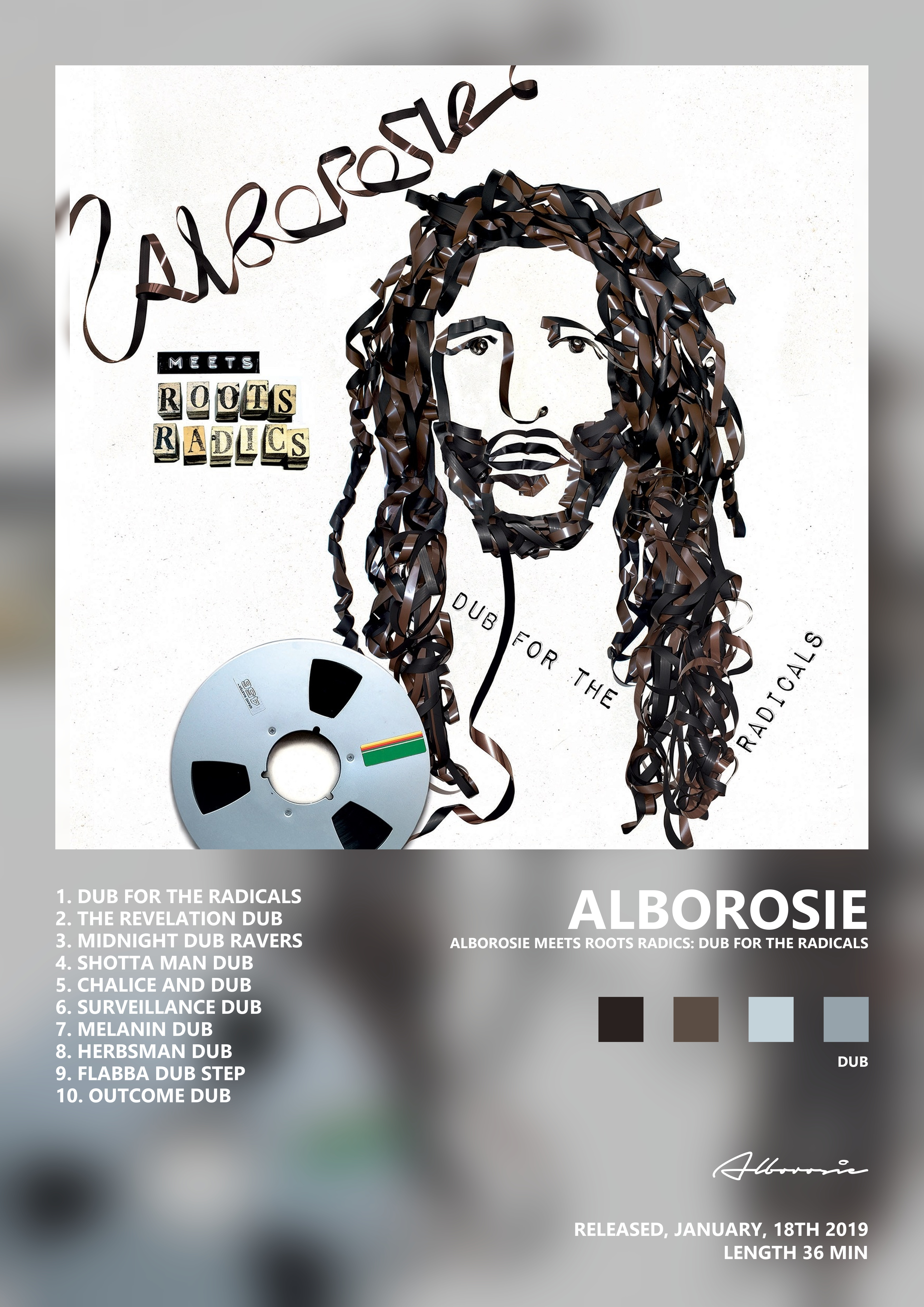 Music poster: Alborosie - Alborosie Meets Roots Radics Dub for the Radicals