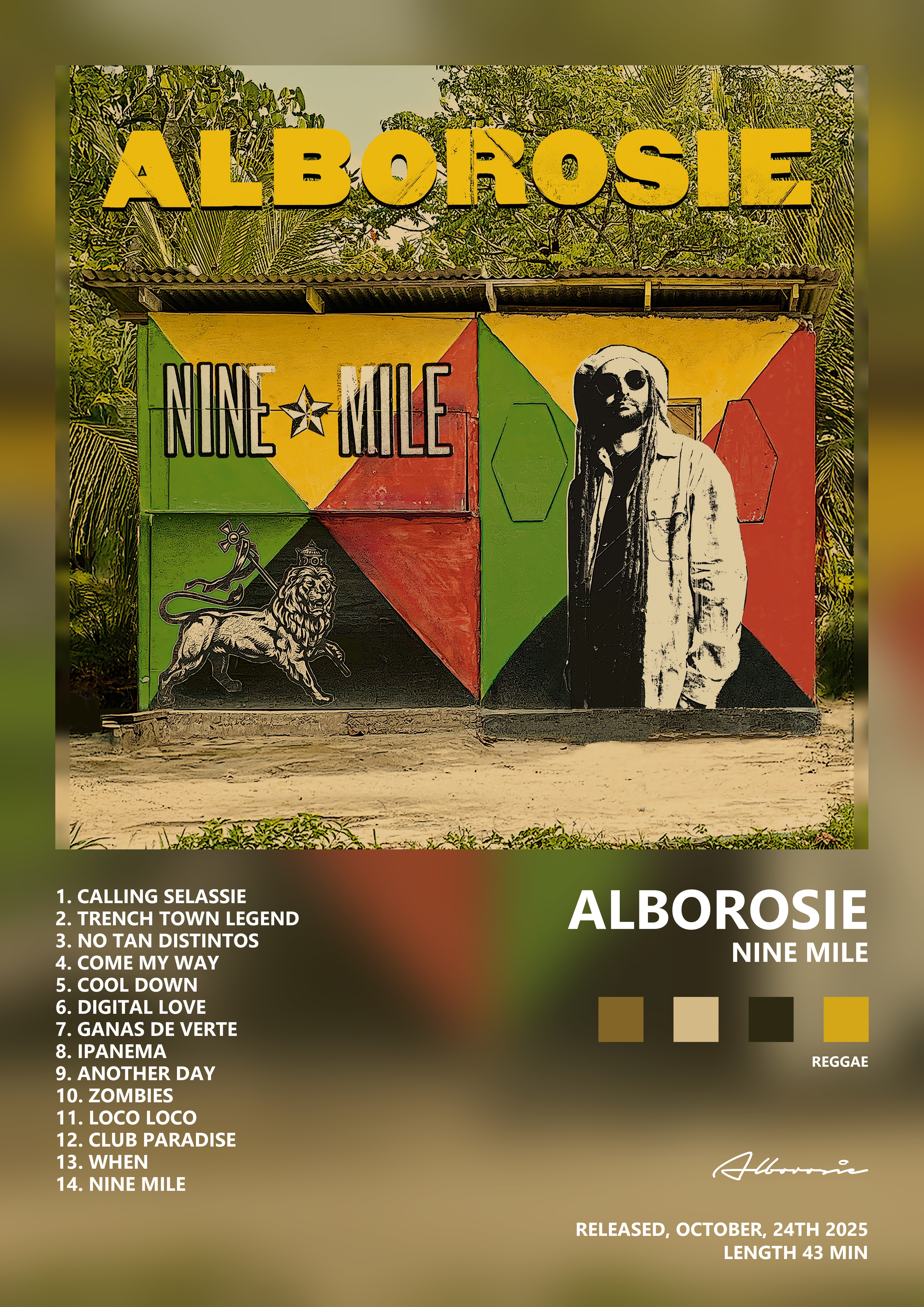 Music poster: Alborosie - Nine Mile