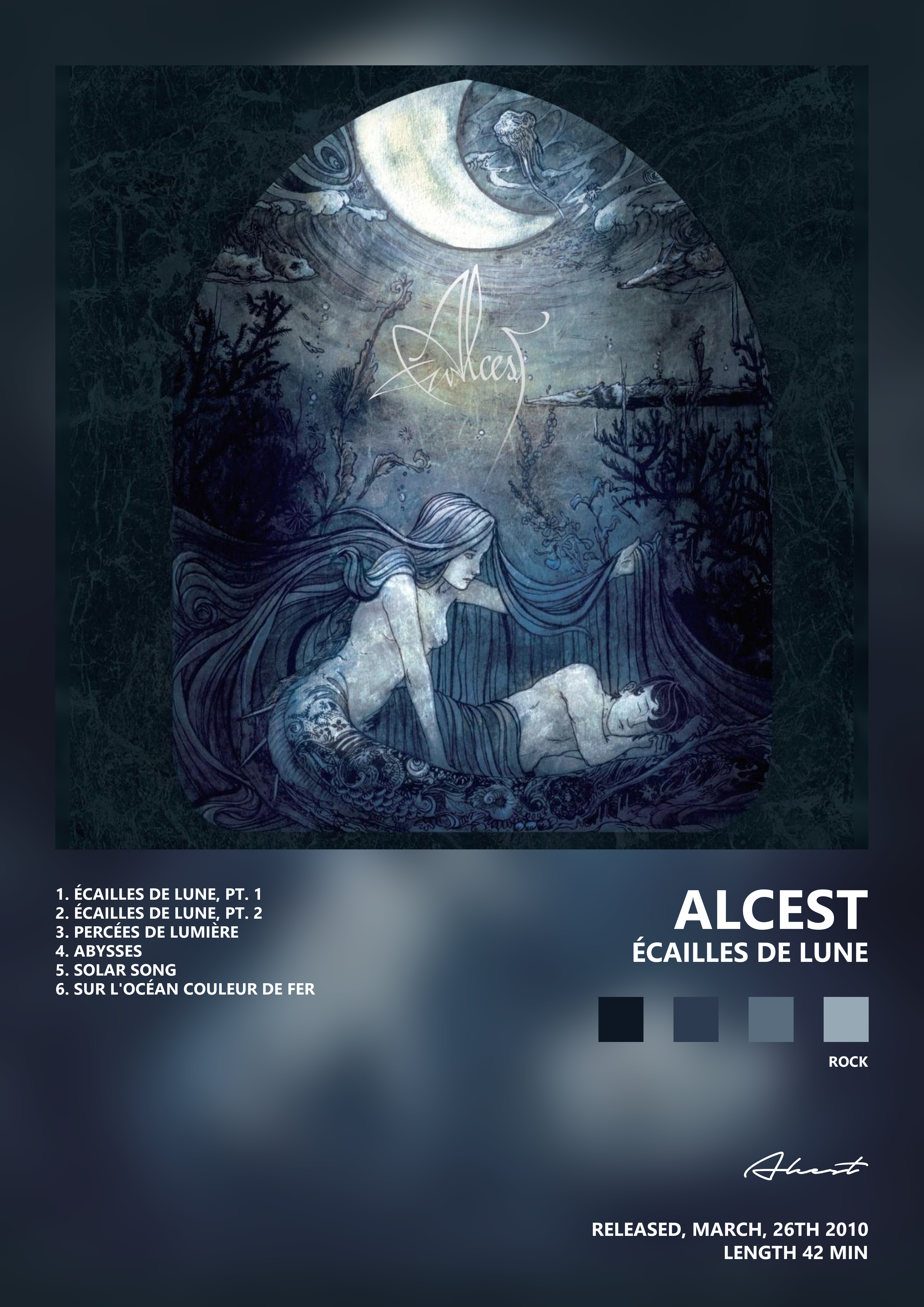 Music poster: Alcest - Écailles De Lune