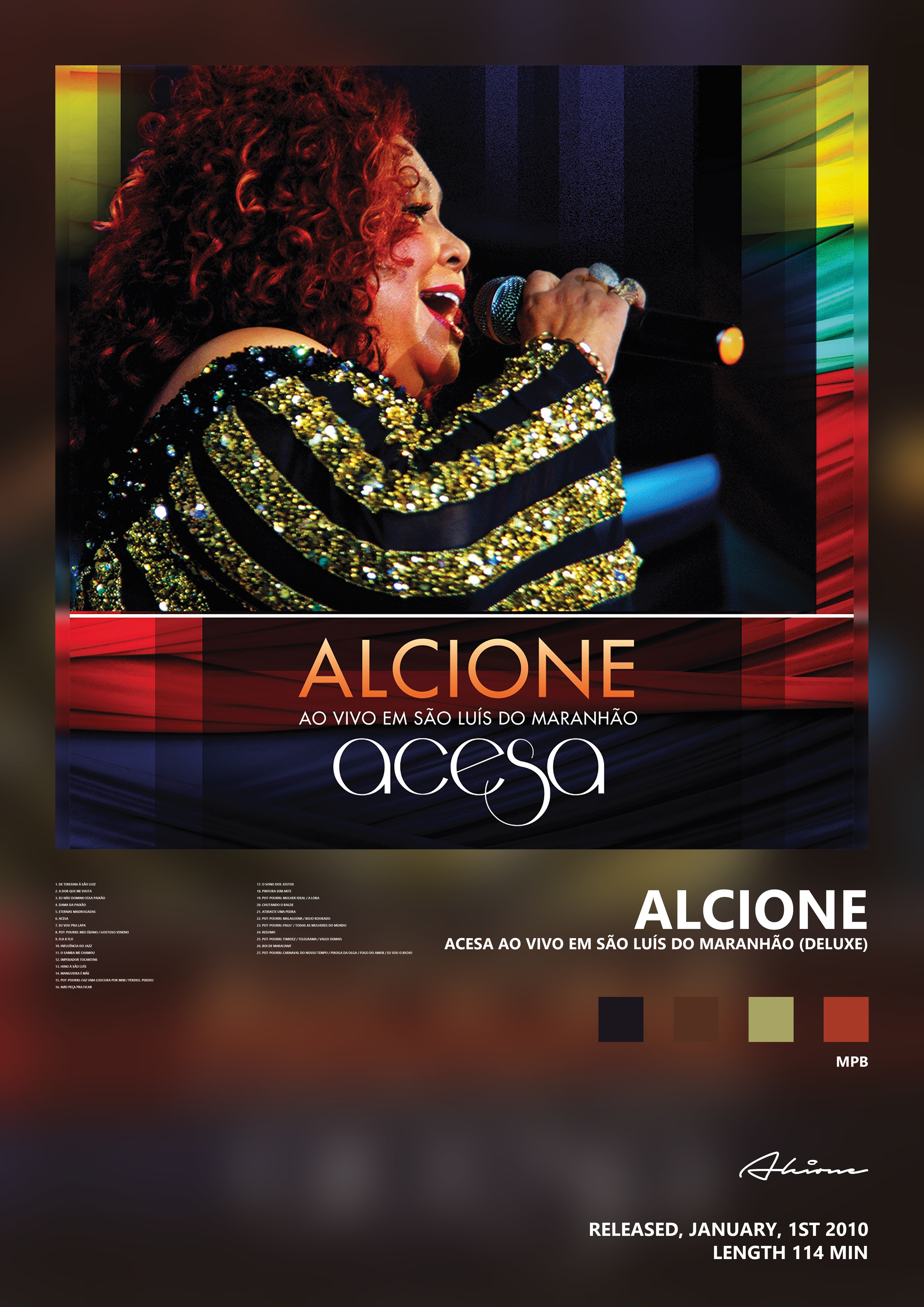 Music poster: Alcione - Acesa Ao Vivo Em São Luís do Maranhão Deluxe