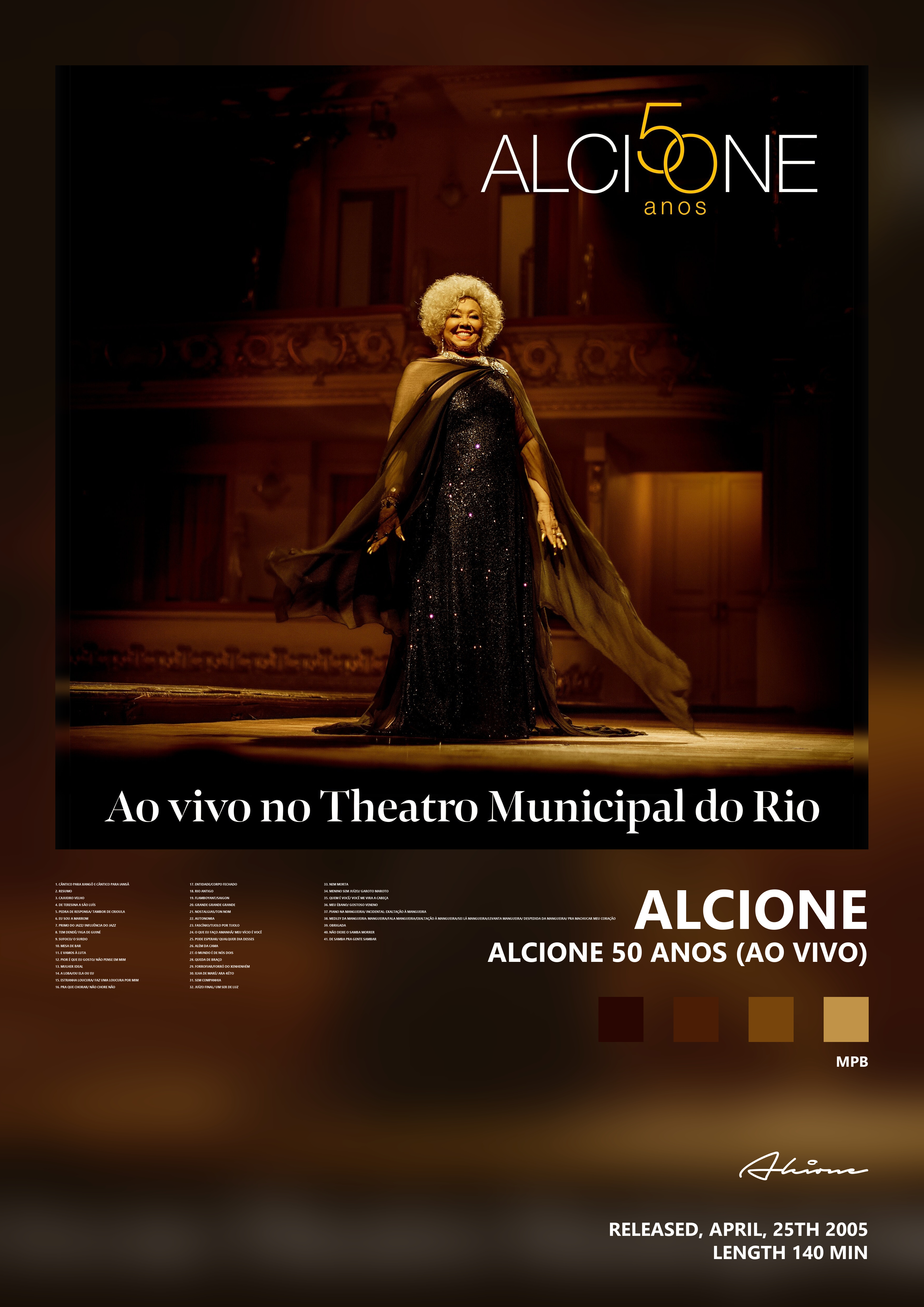 Music poster: Alcione - Alcione 50 Anos Ao Vivo