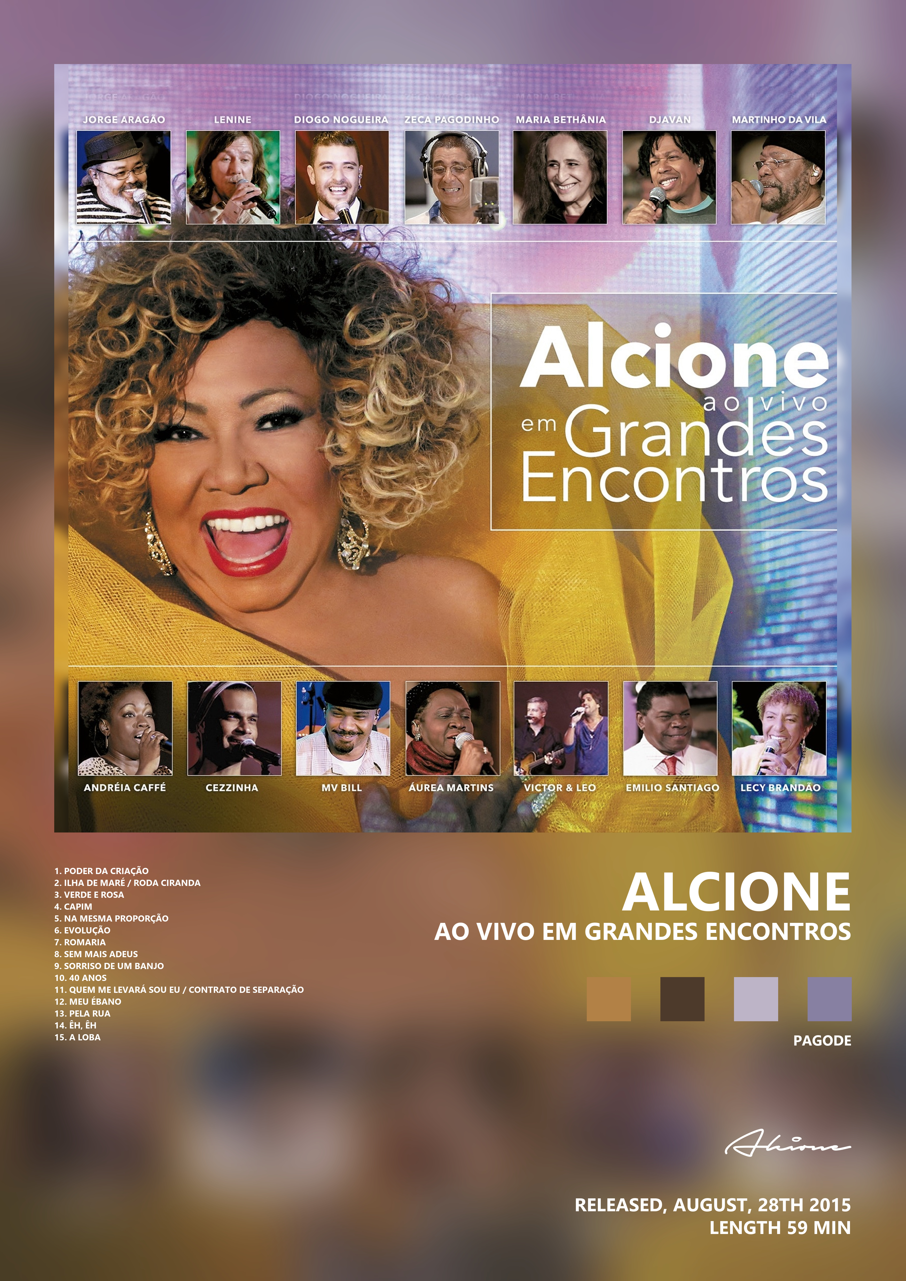 Music poster: Alcione - Ao Vivo em Grandes Encontros