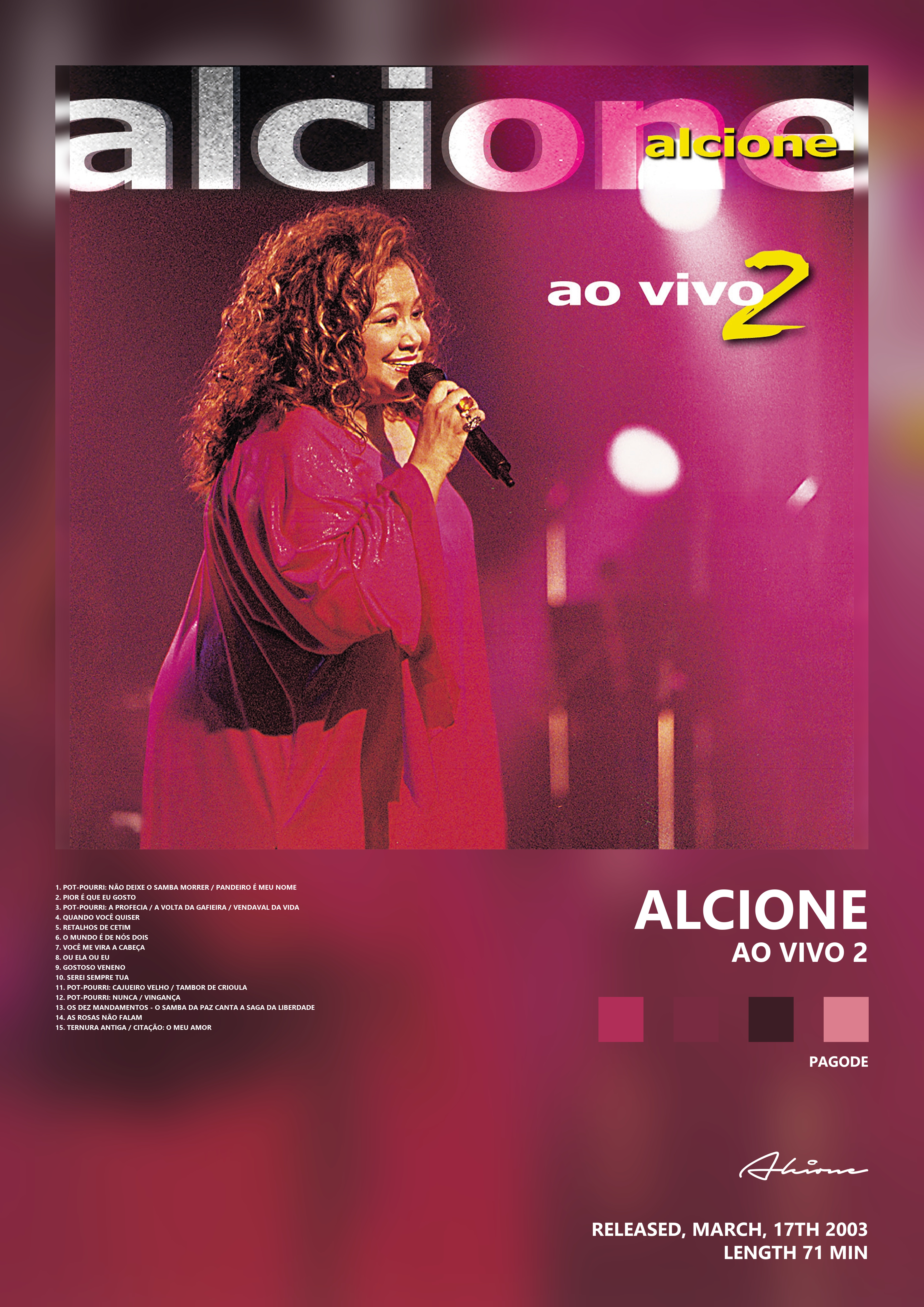 Music poster: Alcione - Ao vivo 2