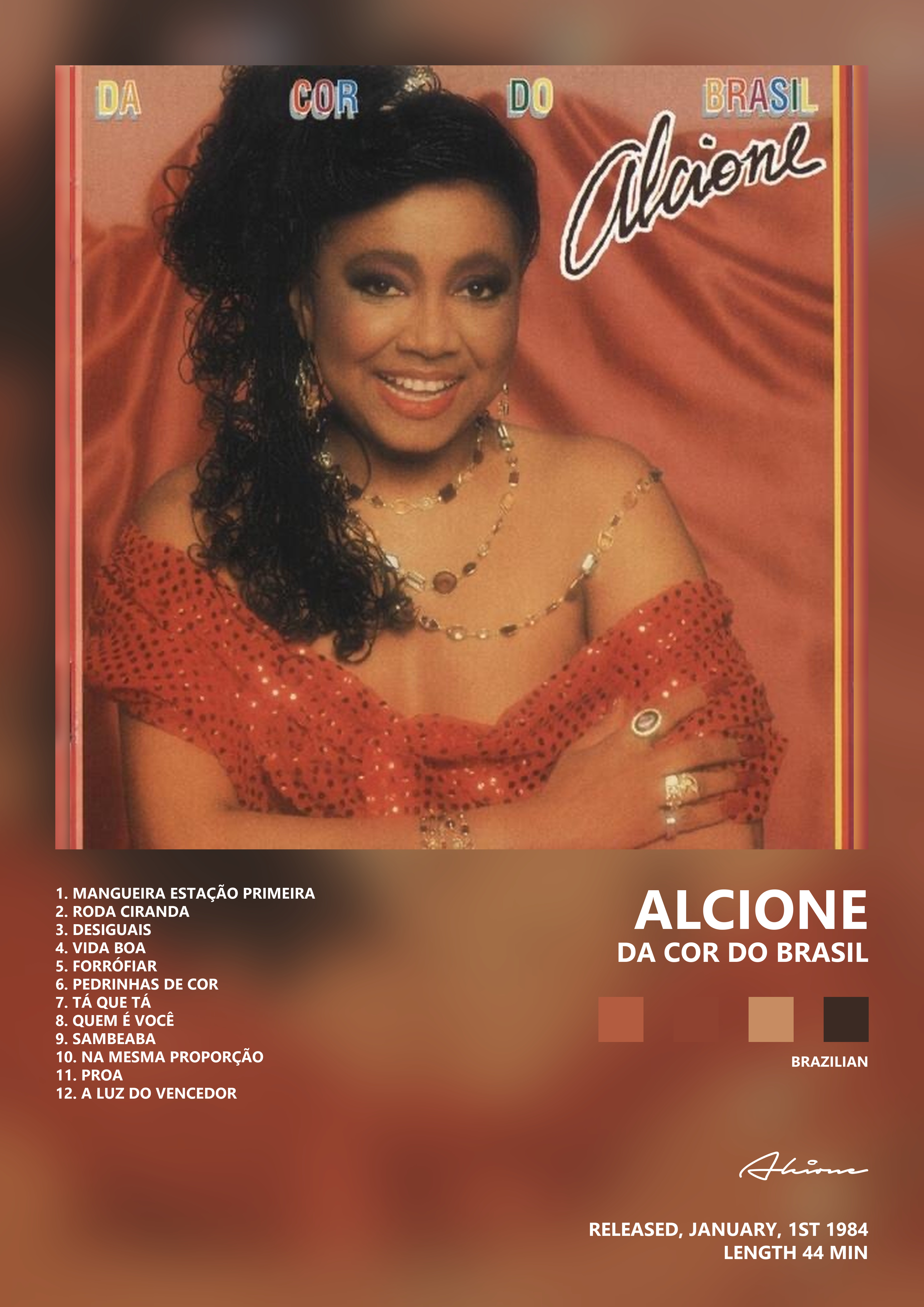 Music poster: Alcione - Da Cor do Brasil