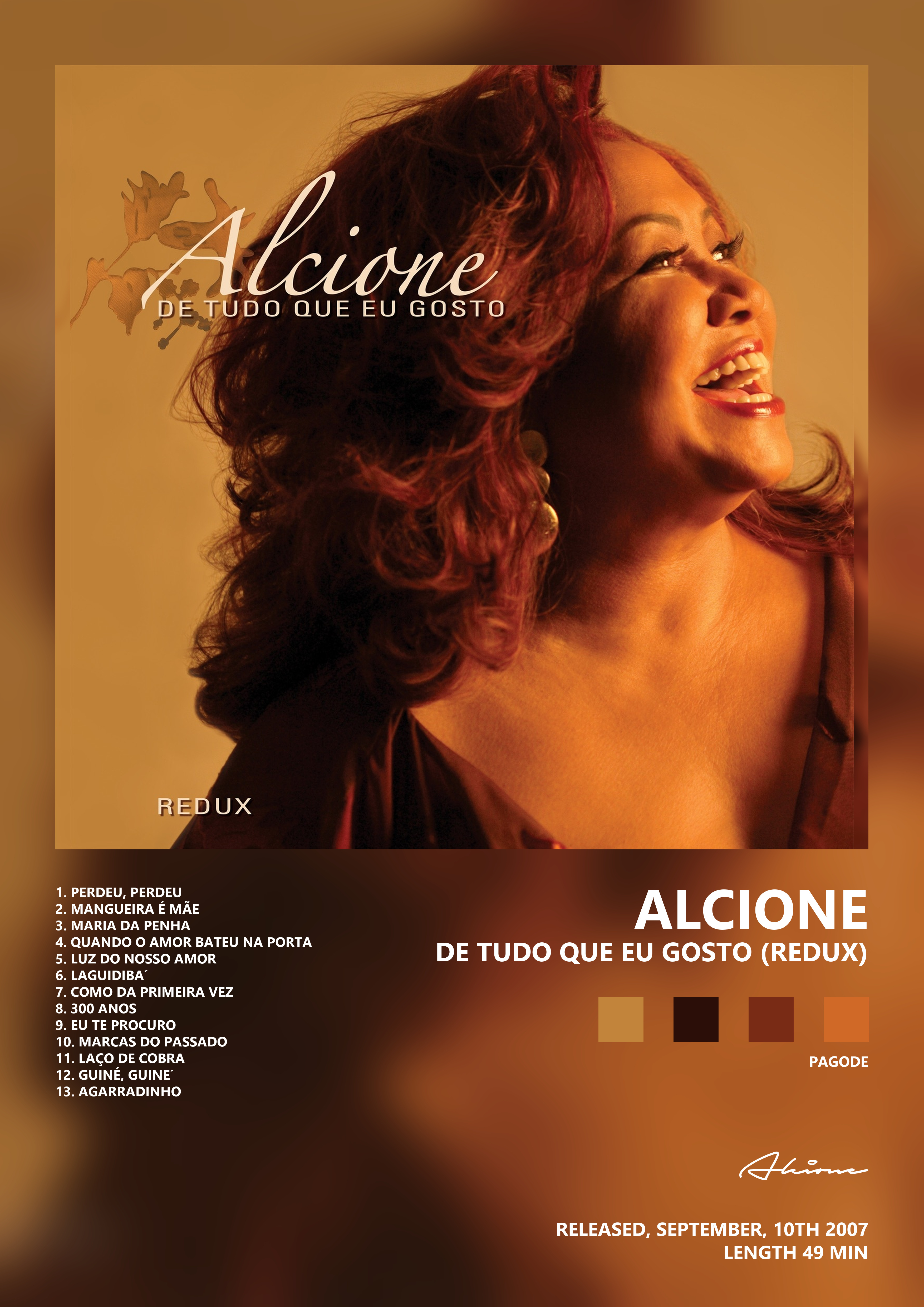 Music poster: Alcione - De tudo que eu gosto Redux