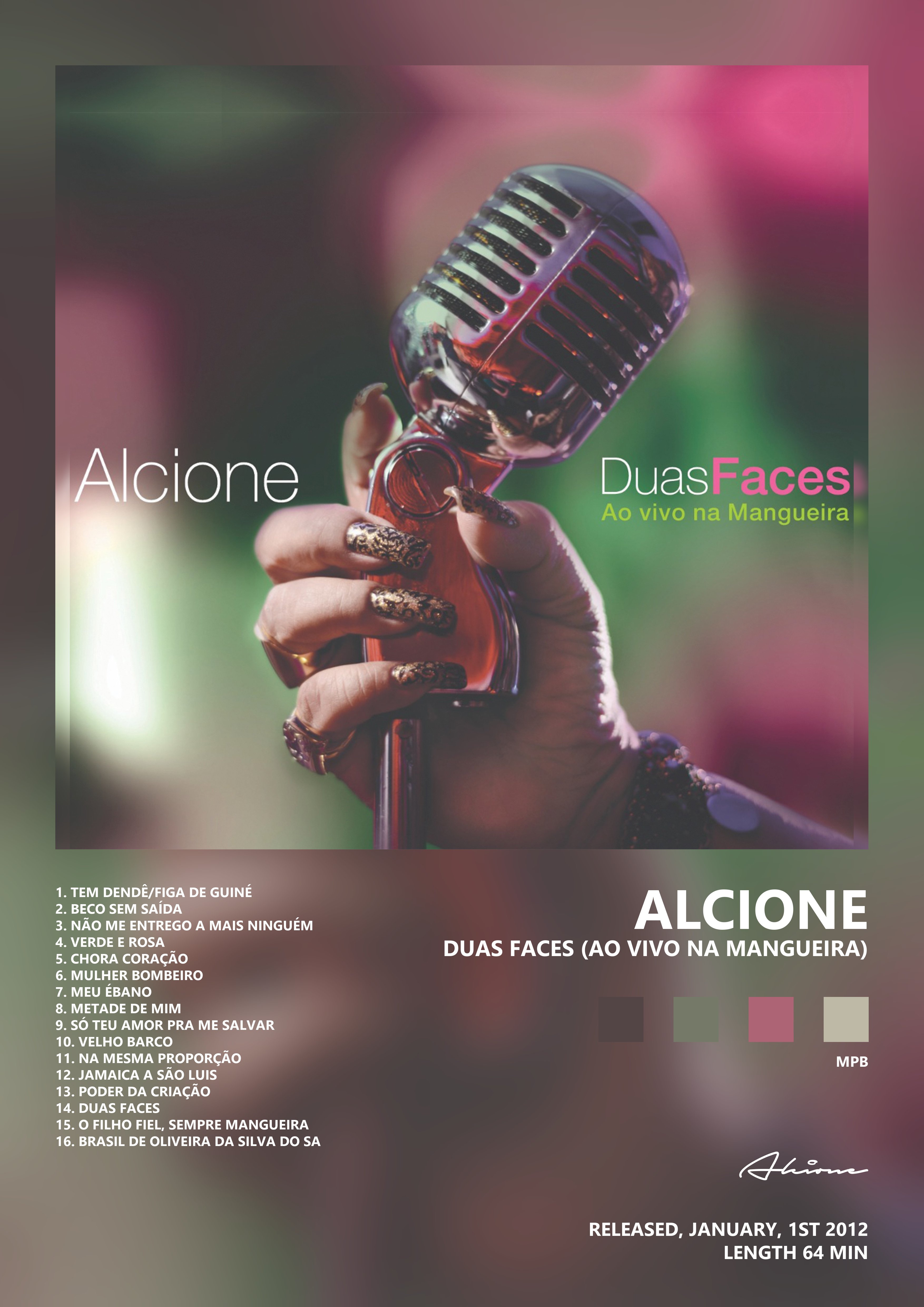 Music poster: Alcione - Duas Faces Ao Vivo Na Mangueira