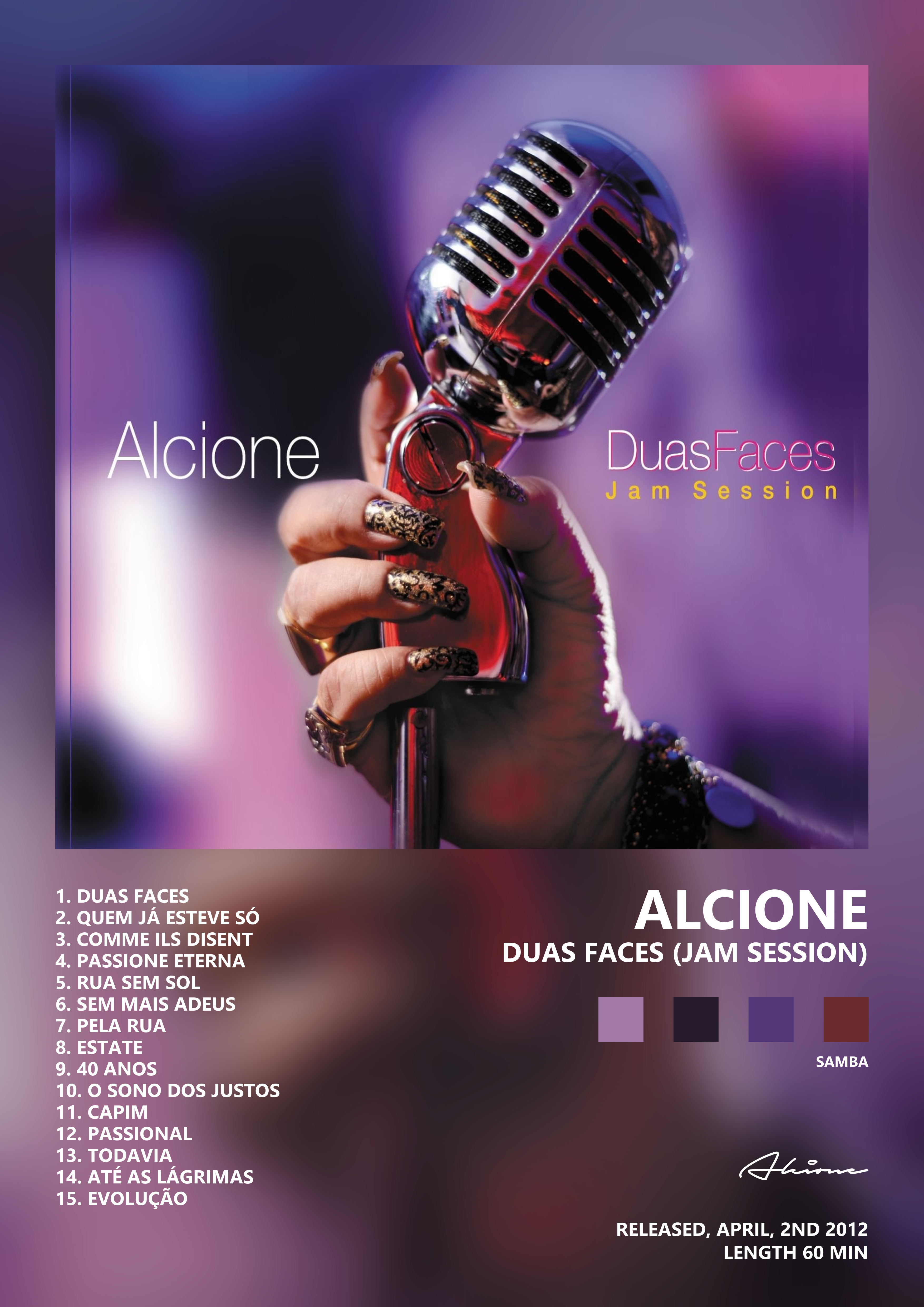 Music poster: Alcione - Duas Faces Jam Session