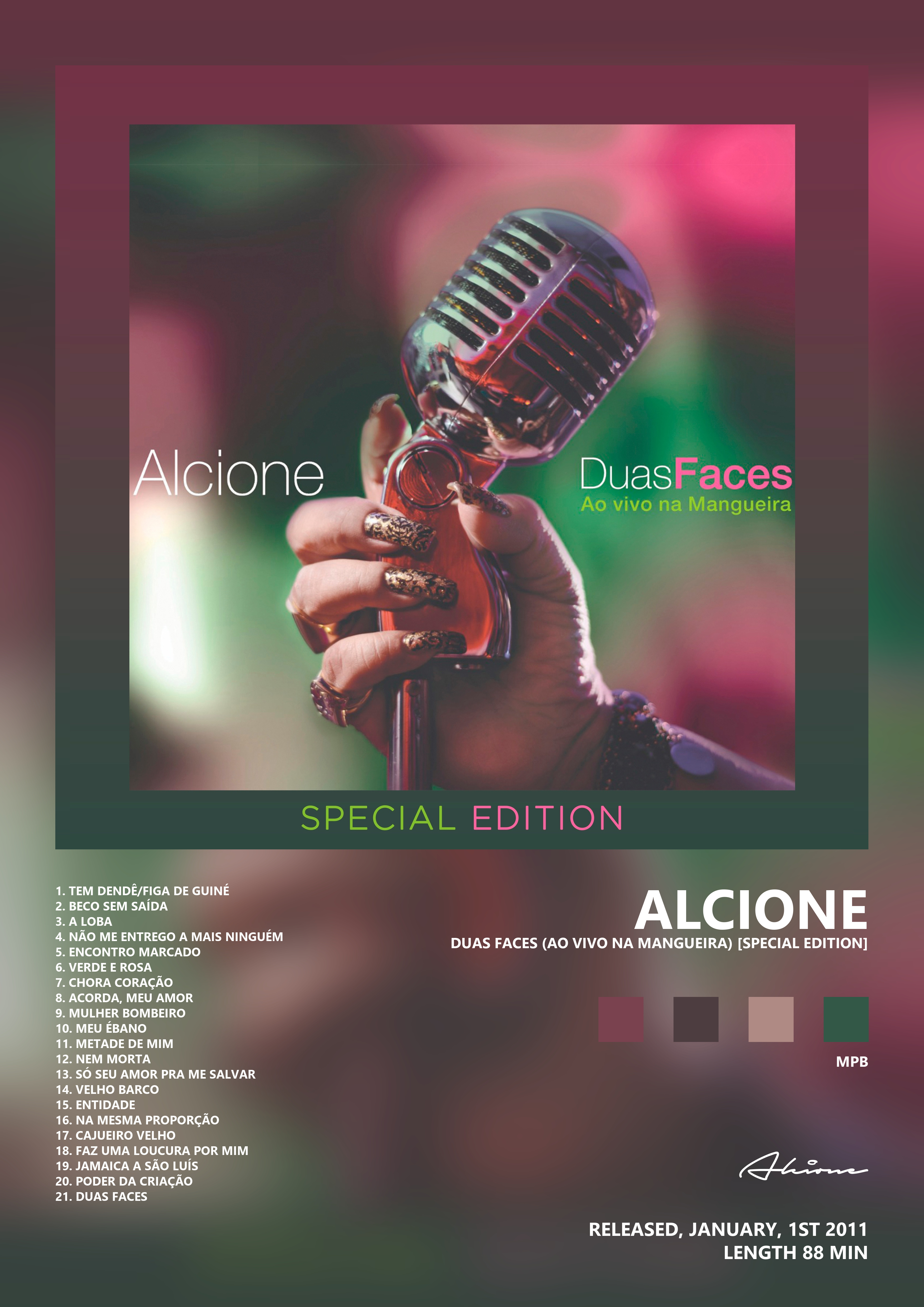 Music poster: Alcione - Duas Faces ao Vivo Na Mangueira Special Edition