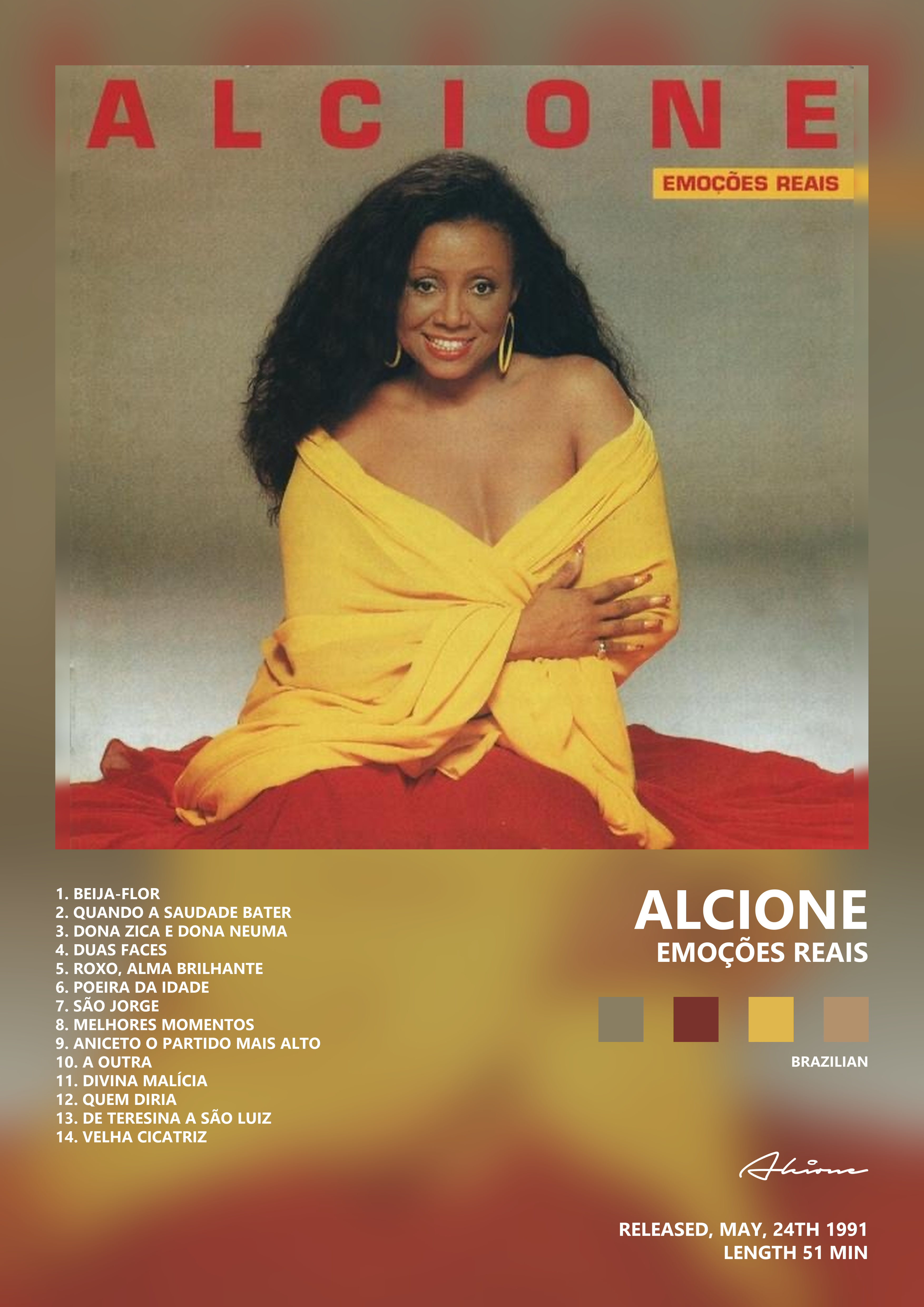 Music poster: Alcione - Emoções Reais