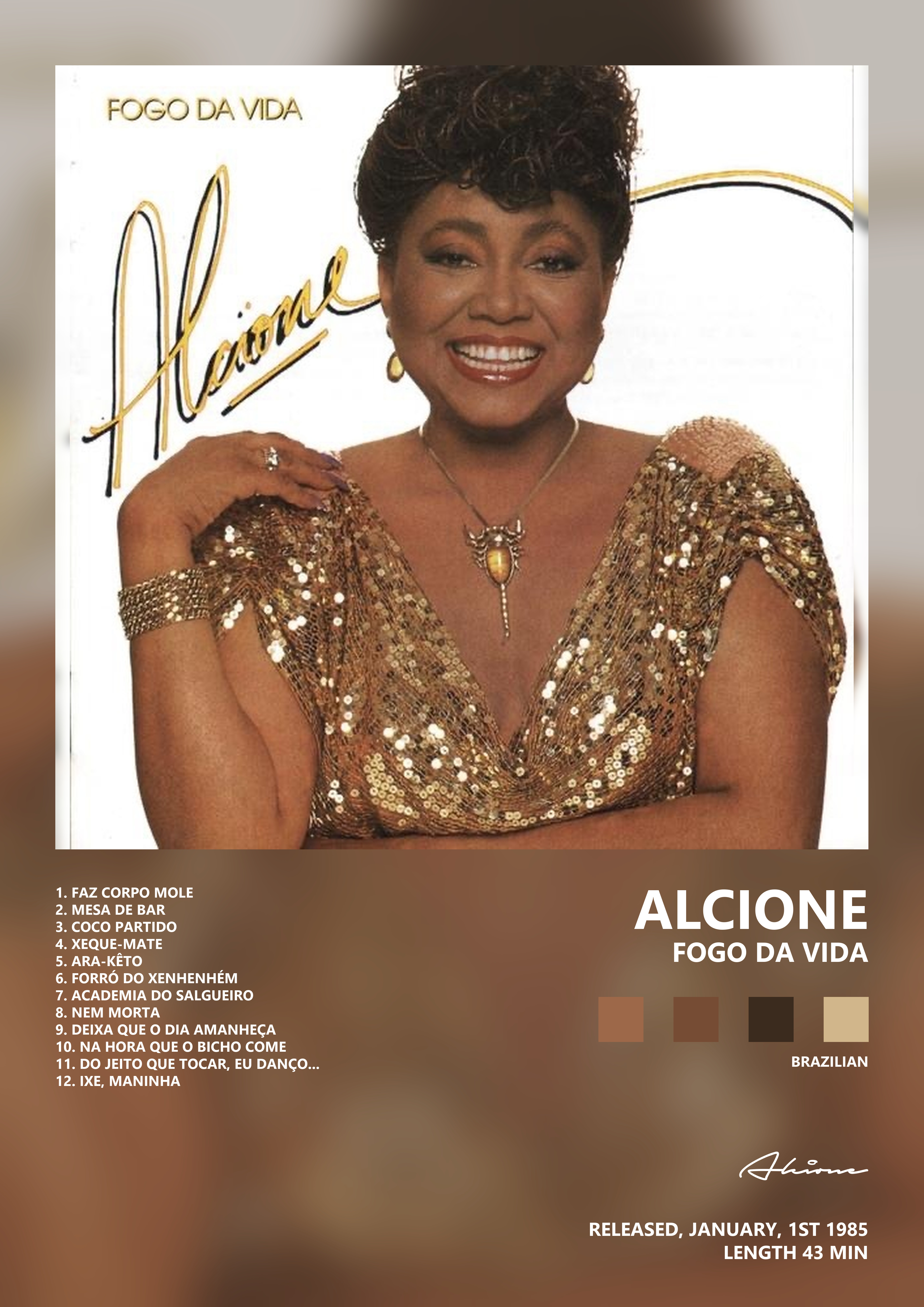 Music poster: Alcione - Fogo da Vida