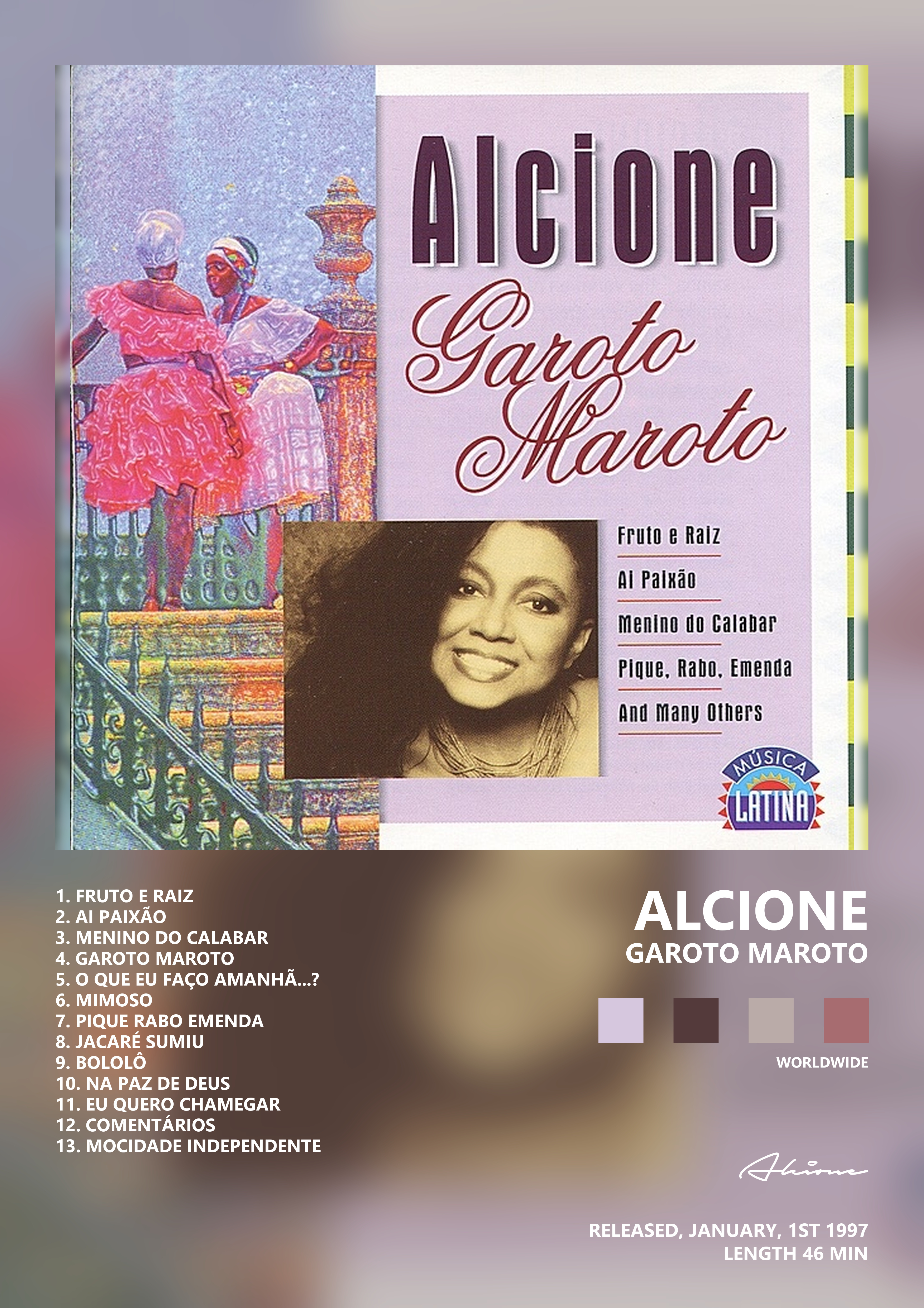 Music poster: Alcione - Garoto Maroto